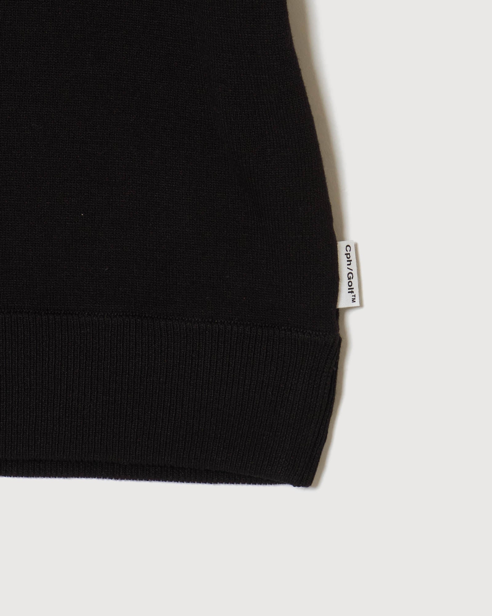レディースウェア #OVERLAP LOGO JAQUARD KNIT POLO BLACK WOMENS】#OVERLAP LOGO JAQUARD KNIT POLO - BLACK - – Cph/Golf™︎