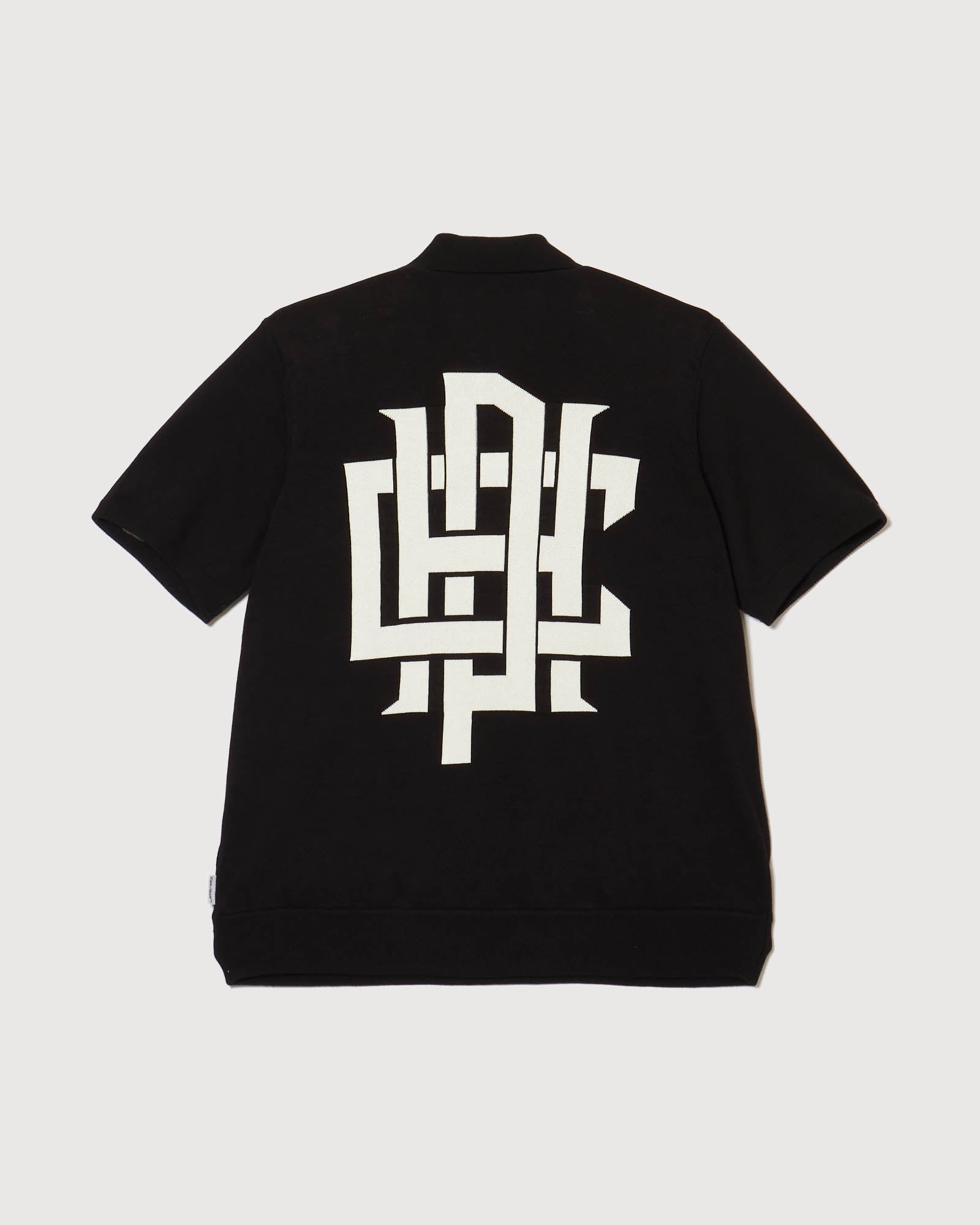 レディースウェア #OVERLAP LOGO JAQUARD KNIT POLO BLACK WOMENS】#OVERLAP LOGO JAQUARD KNIT POLO - BLACK - – Cph/Golf™︎