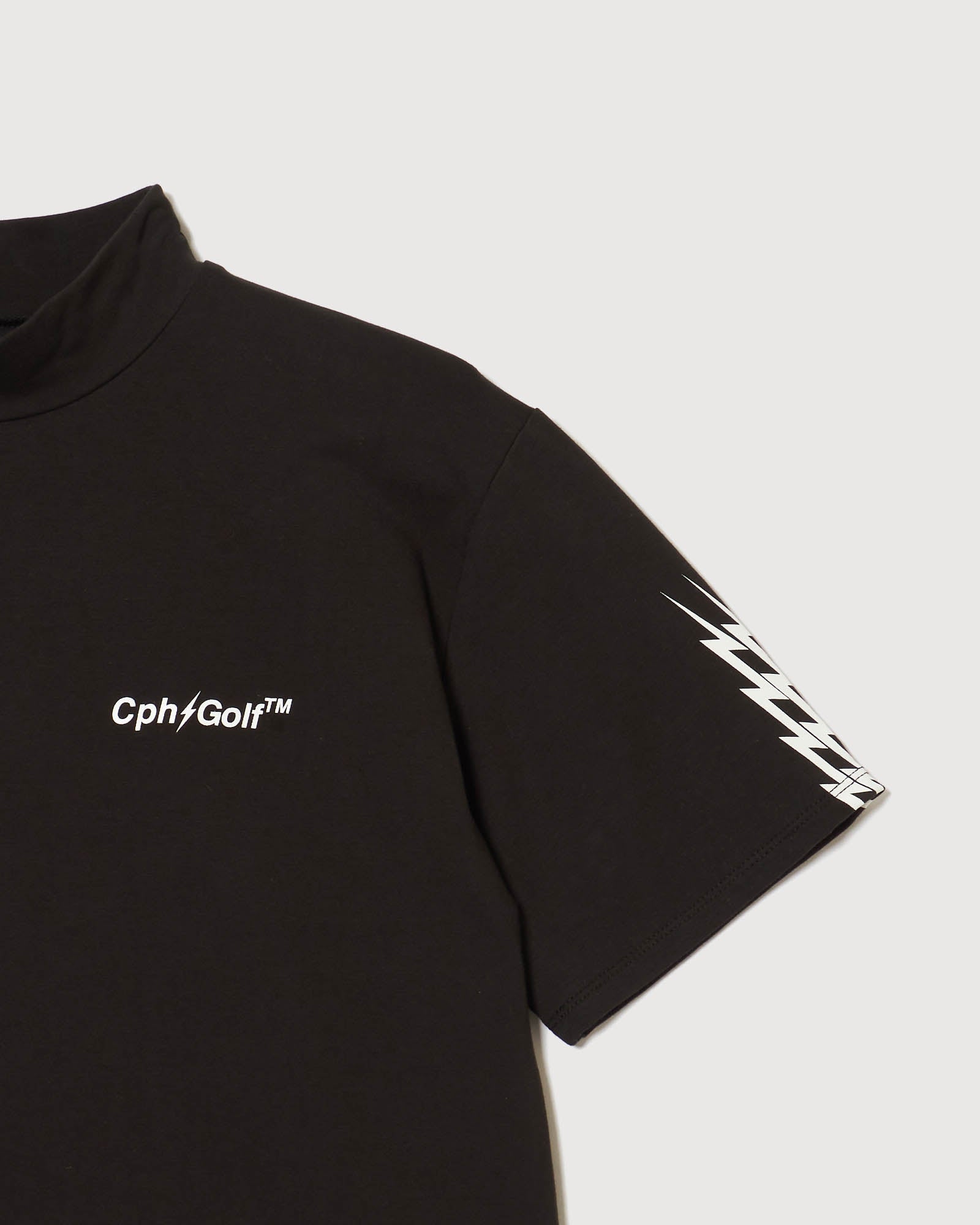 WOMENS] #THUNDER STRIPES MOCK NECK TEE - BLACK - – Cph/Golf™︎