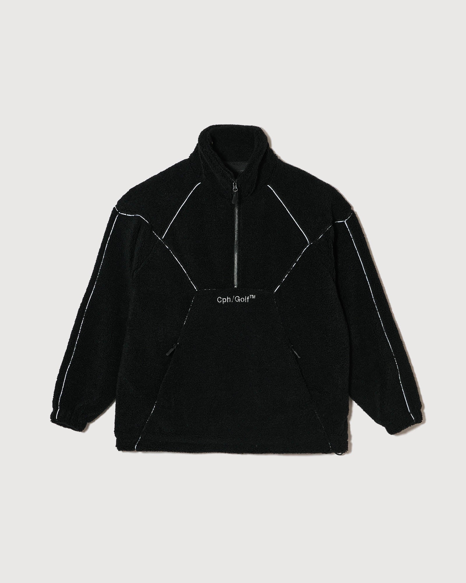 REFLECTIVE TAPE BOA FLEECE JKT - BLACK - – Captains Helm Golf