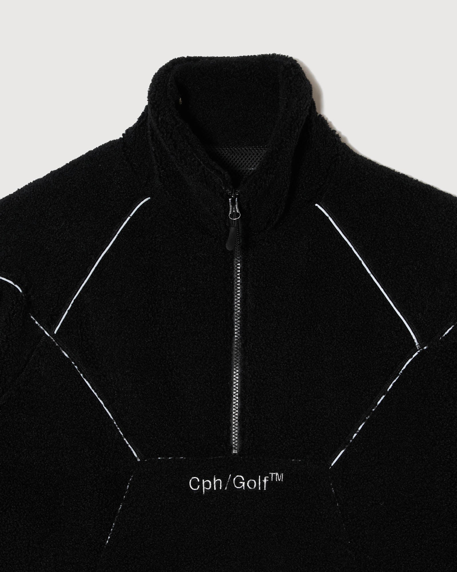 REFLECTIVE TAPE BOA FLEECE JKT - BLACK - – Captains Helm Golf 