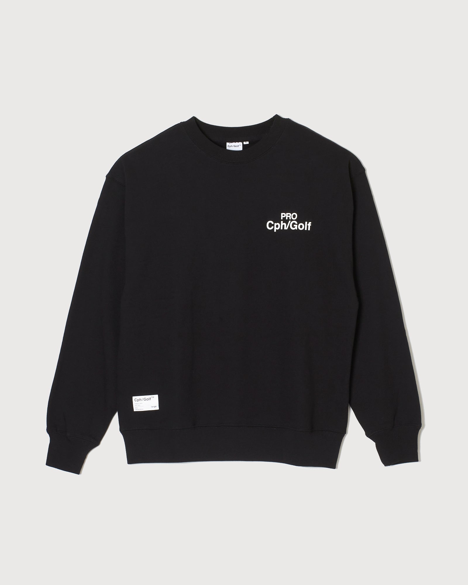 WOMENS】#Cph/Golf™️ PRO CREW SWEAT - BLACK - – Cph/Golf™︎