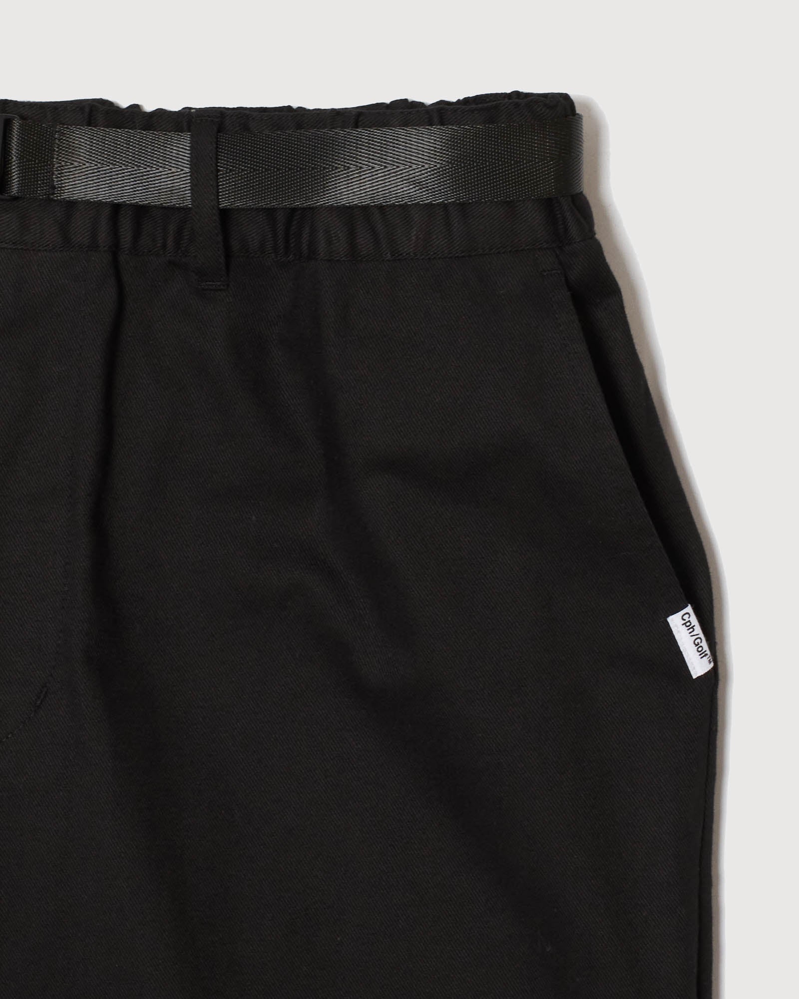 ADJUSTABLE CROPPED CHINO PANTS - BLACK - – Cph/Golf™︎