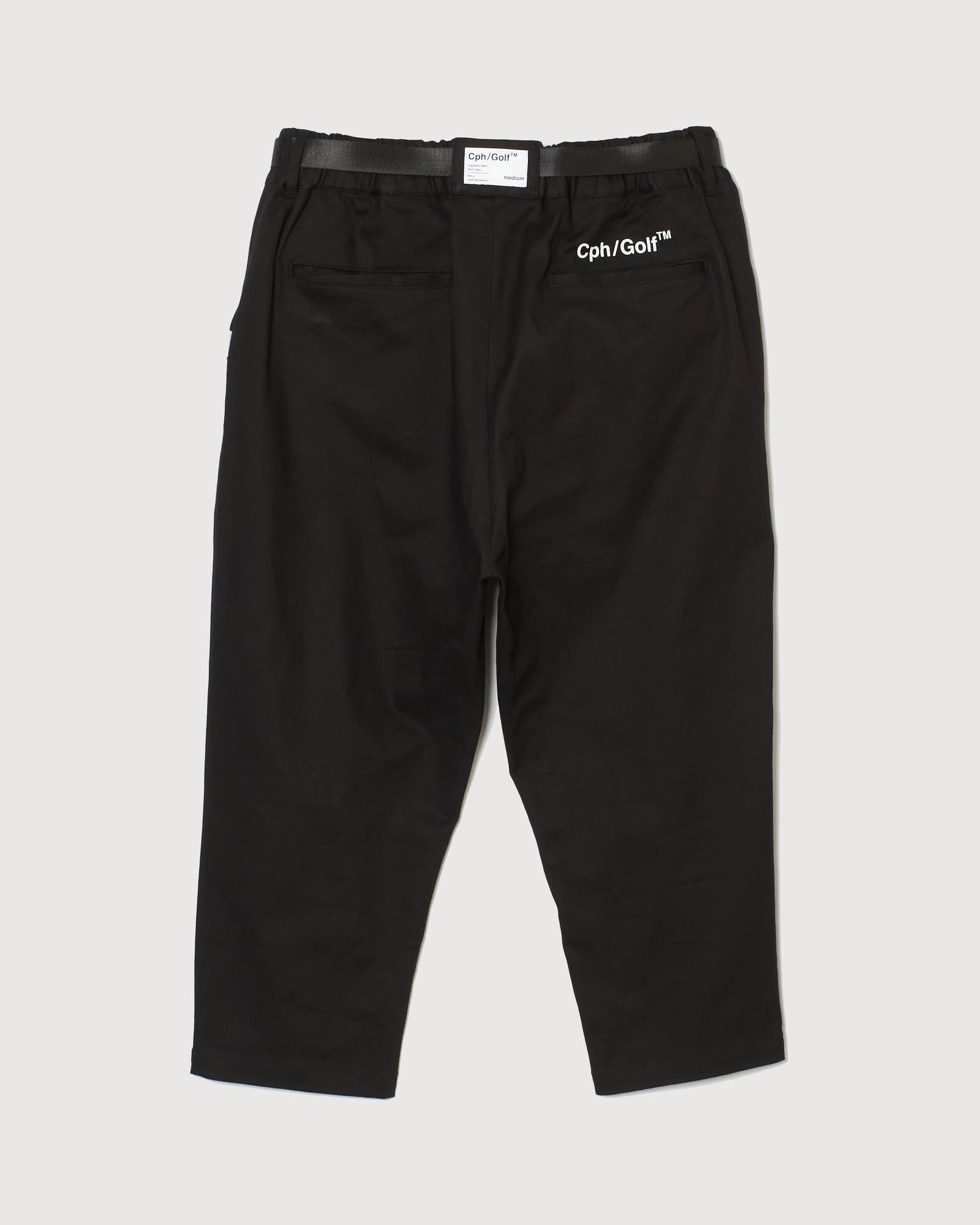 WOMENS】#ADJUSTABLE CROPPED CHINO PANTS - BLACK - – Cph/Golf™︎