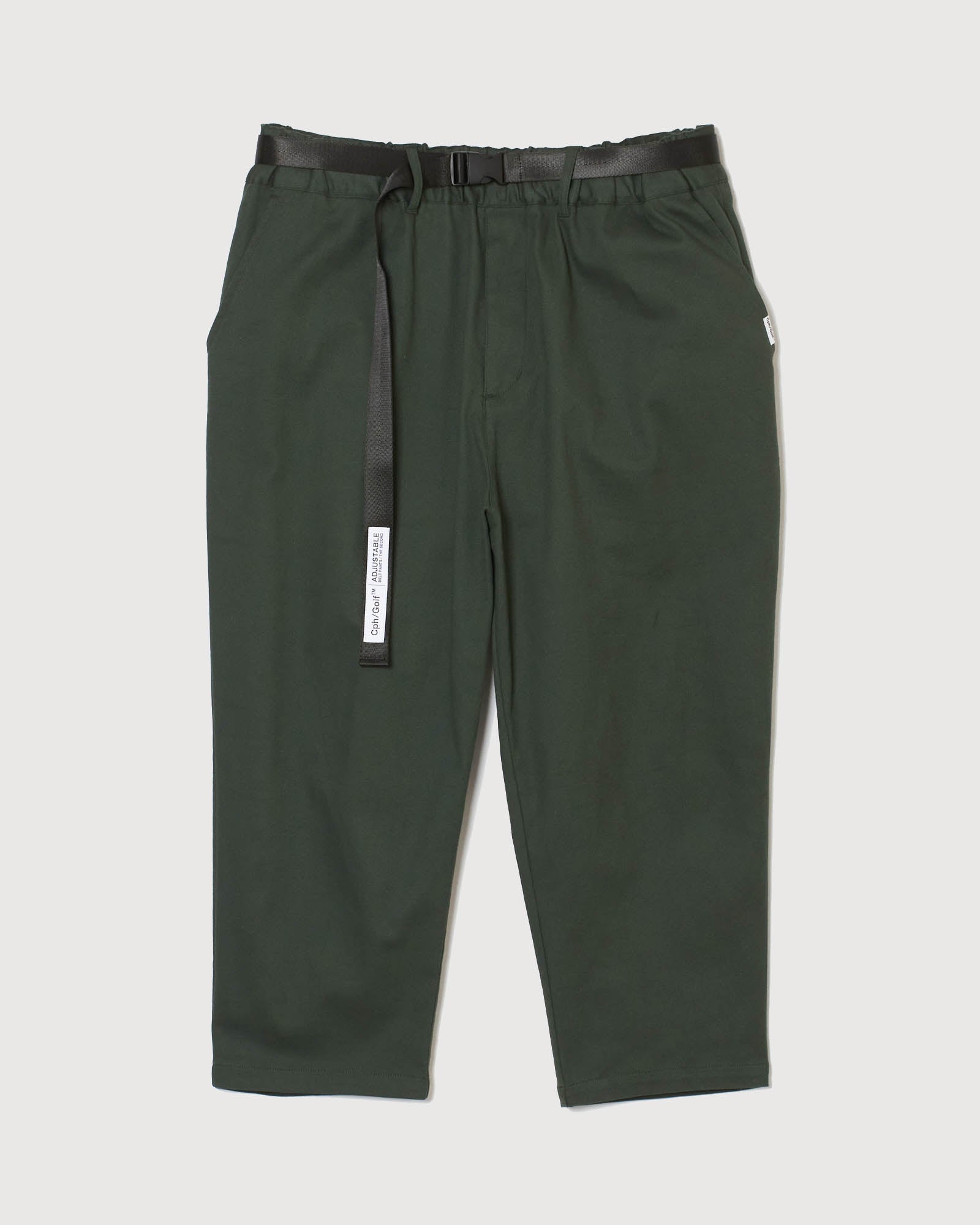 WOMENS】#ADJUSTABLE CROPPED CHINO PANTS - GREEN - – Captains Helm Golf