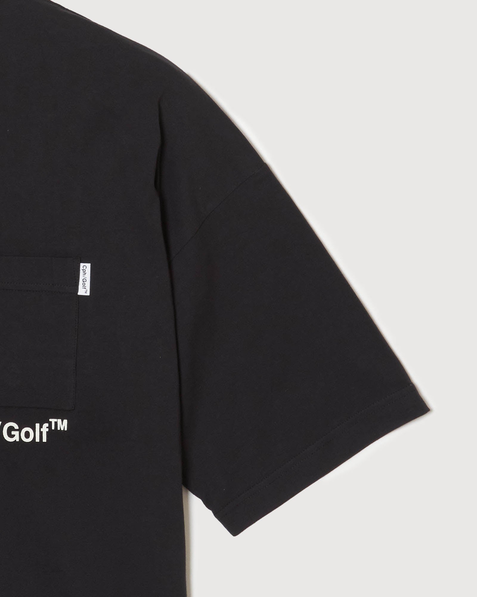 SHELTECH® × Cph/Golf™ #BUNKER MOCK NECK S/S TEE - BLACK