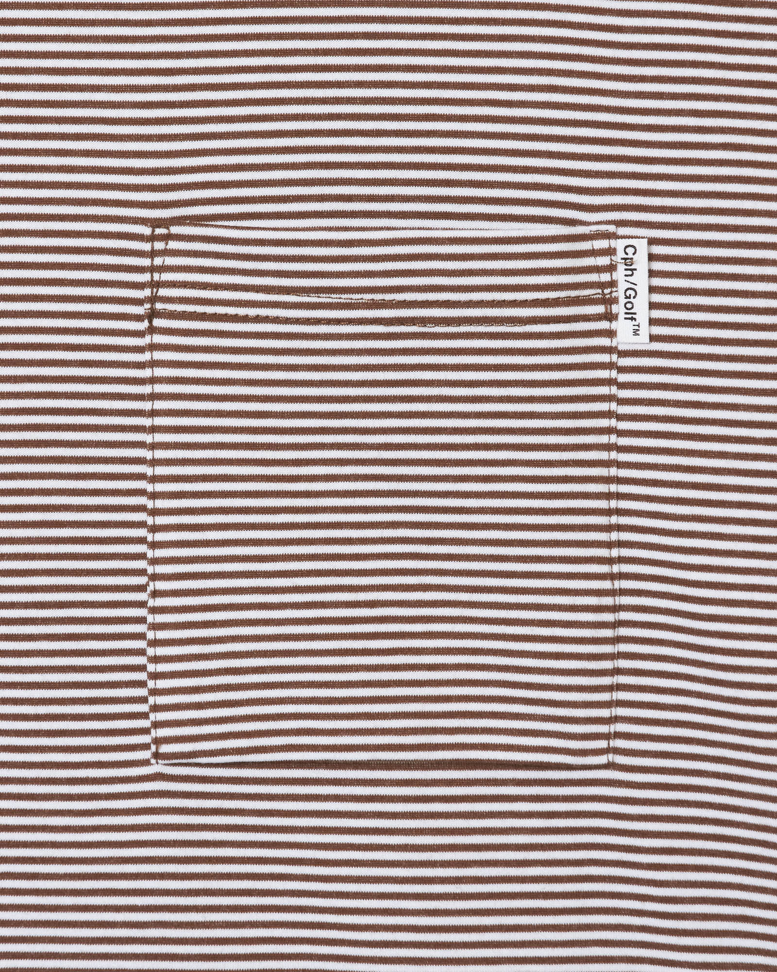 GENTLEMAN BORDER MOCK NECK TEE - BROWN - – Cph/Golf™︎