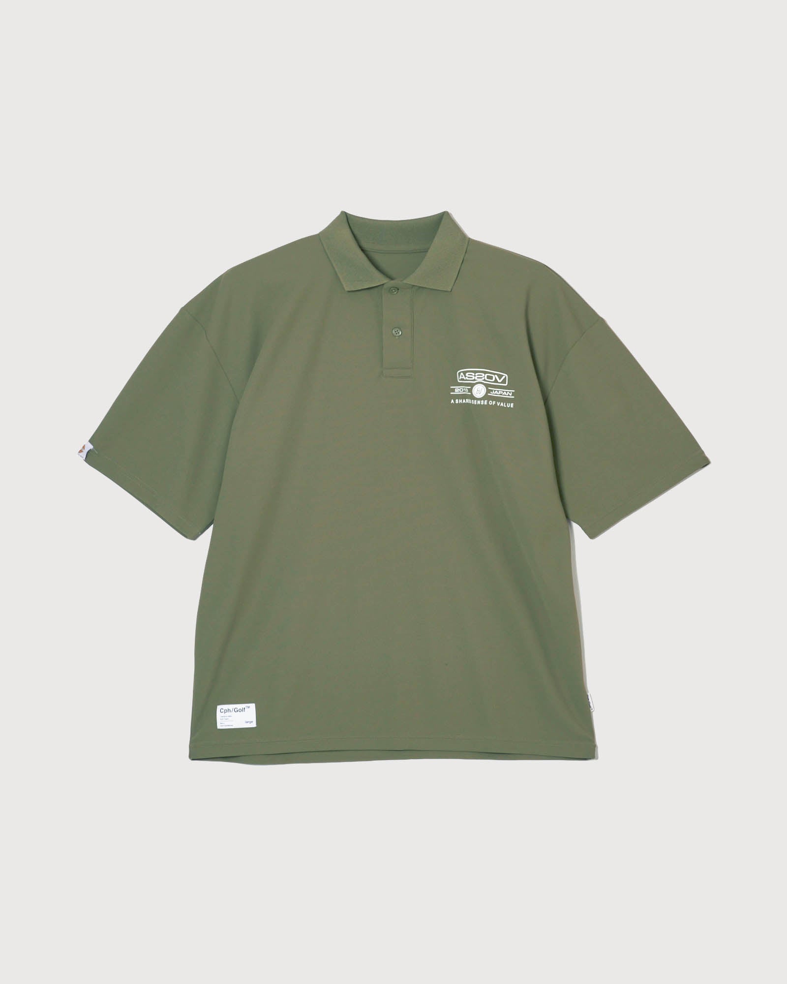 AS2OV × Cph/Golf™ #OVERSIZED S/S POLO AS2OV×Cph/Golf™ #OVERSIZED S/S POLO - KHAKI - – Cph/Golf™︎