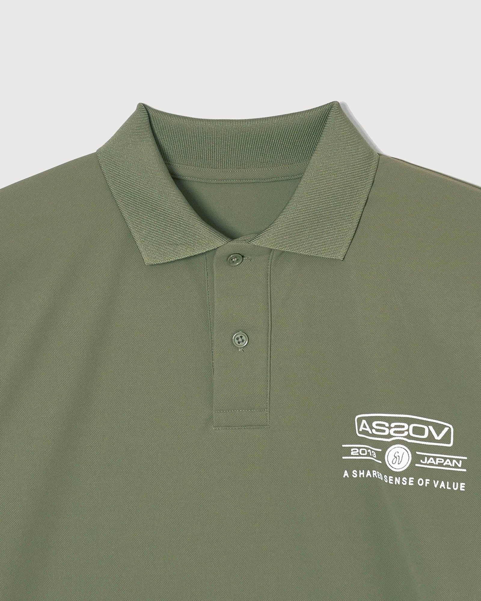AS2OV×Cph/Golf™ #OVERSIZED S/S POLO - KHAKI - – Cph/Golf™︎