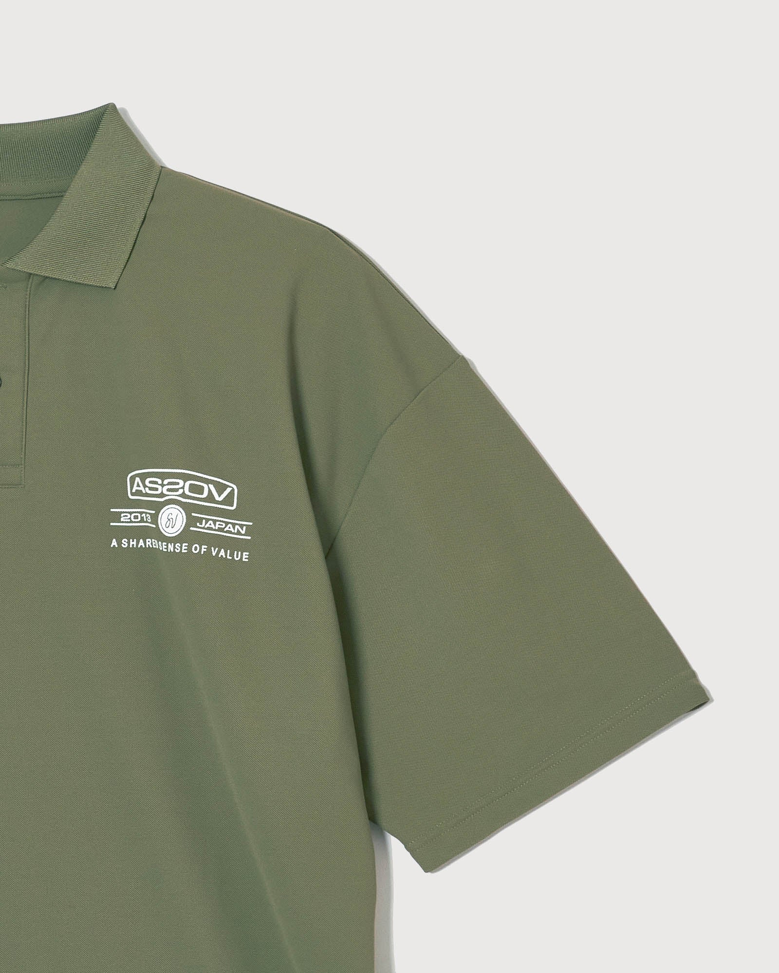 AS2OV×Cph/Golf™ #OVERSIZED S/S POLO - KHAKI - – Cph/Golf™︎