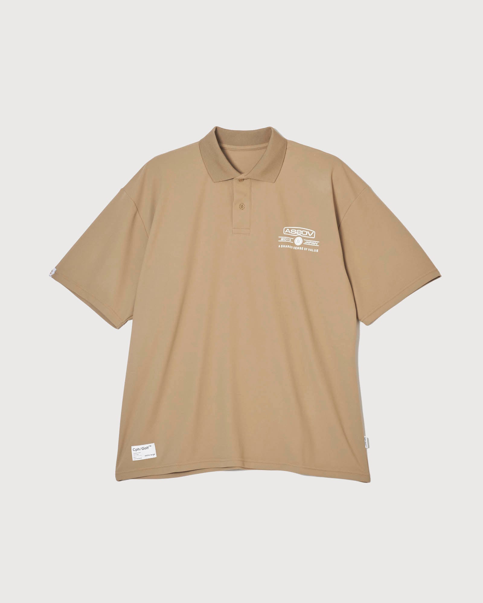 AS2OV×Cph/Golf™ #OVERSIZED S/S POLO - COYOTE - – Cph/Golf™︎