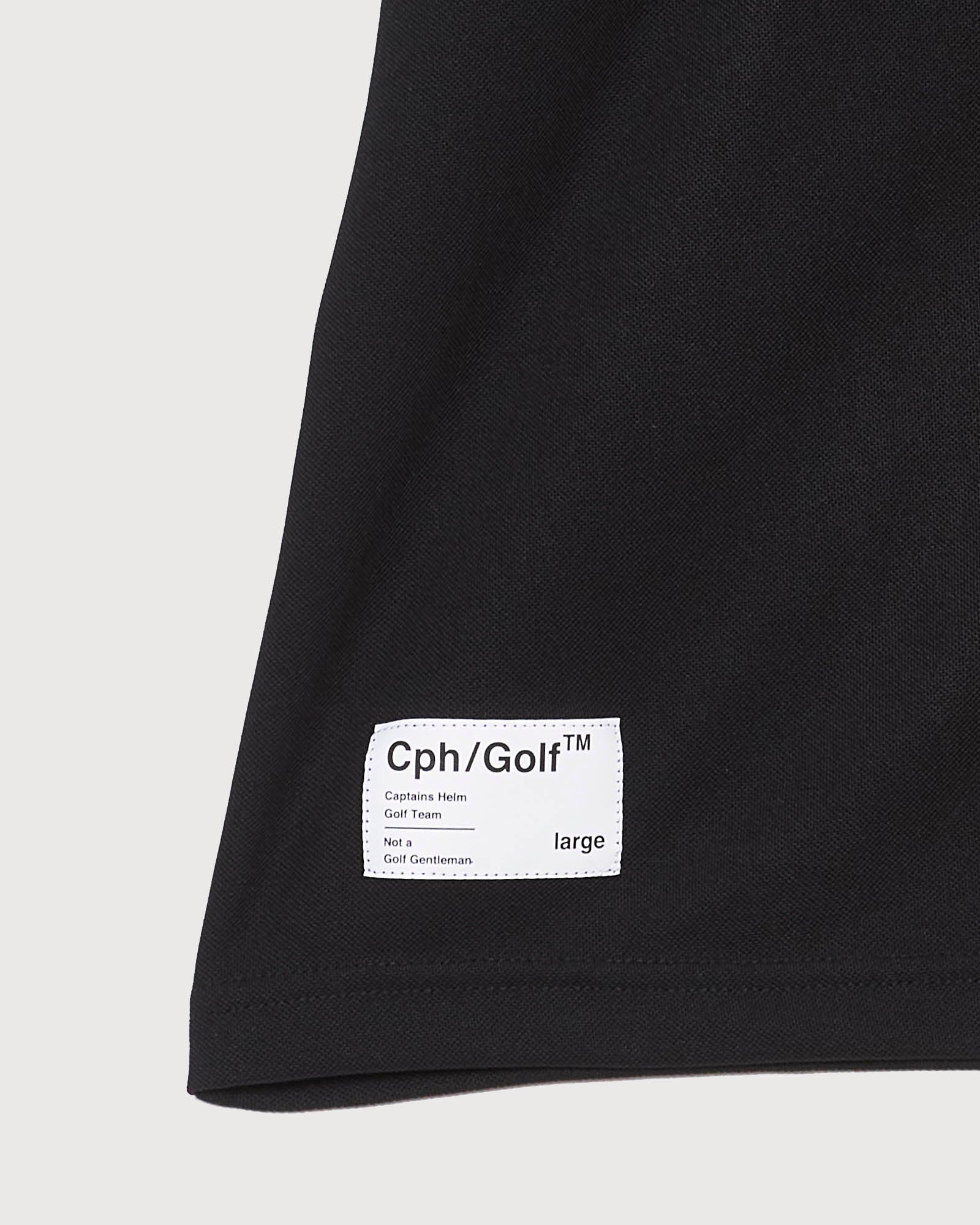 AS2OV×Cph/Golf™ #OVERSIZED S/S POLO - BLACK - – Cph/Golf™︎