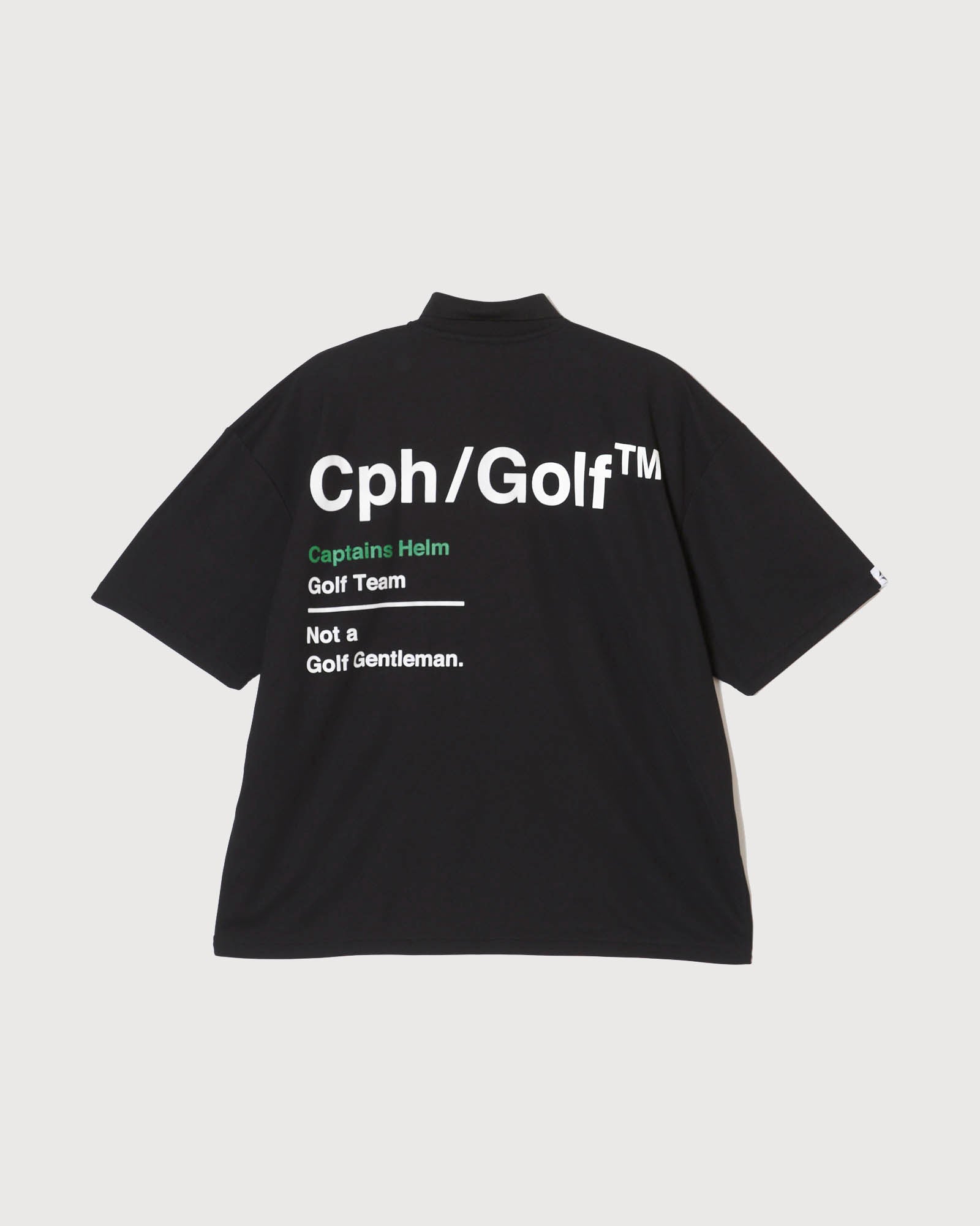 AS2OV×Cph/Golf™ #OVERSIZED S/S POLO - BLACK - – Cph/Golf™︎