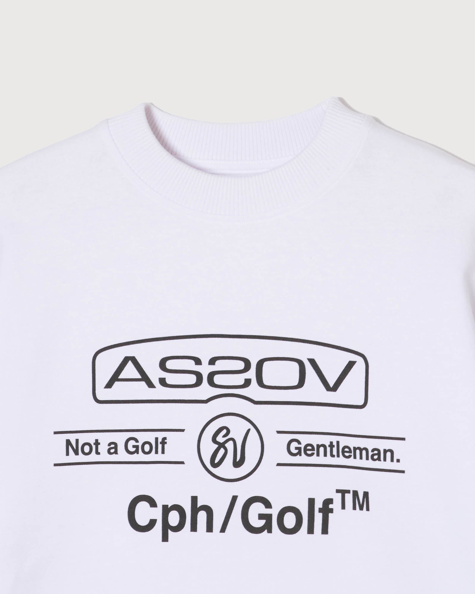 WOMENS】AS2OV×Cph/Golf™ #OVERSIZED MOCK NECK TEE - WHITE - – Cph