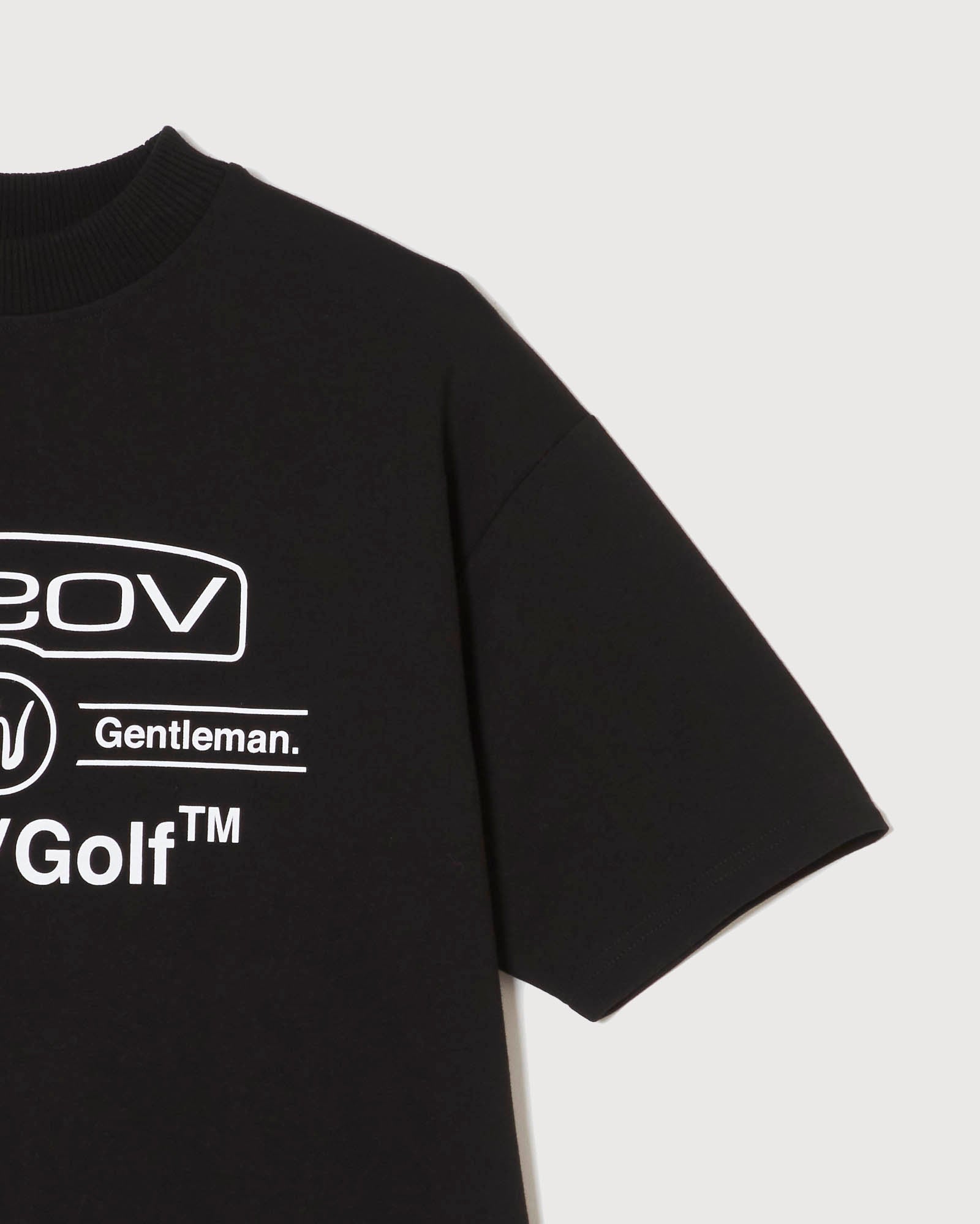 AS2OV×Cph/Golf™ #OVERSIZED MOCK NECK TEE - BLACK - – Cph/Golf™︎