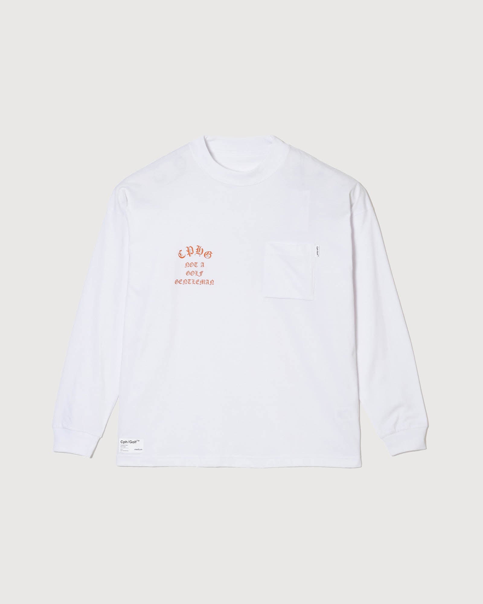 最終価格！Cph/Golf モックネック　Lサイズ CAPTAINS HELM GOLF #MOCK NECK LOGO L/S TEE -WHITE- – Cph/Golf™︎