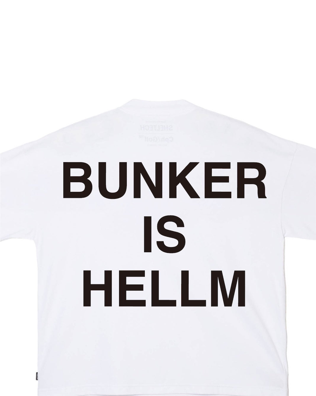 SHELTECH × Cph Golf #BUNKER IS HELLM MOCK NECK TEE WHITE