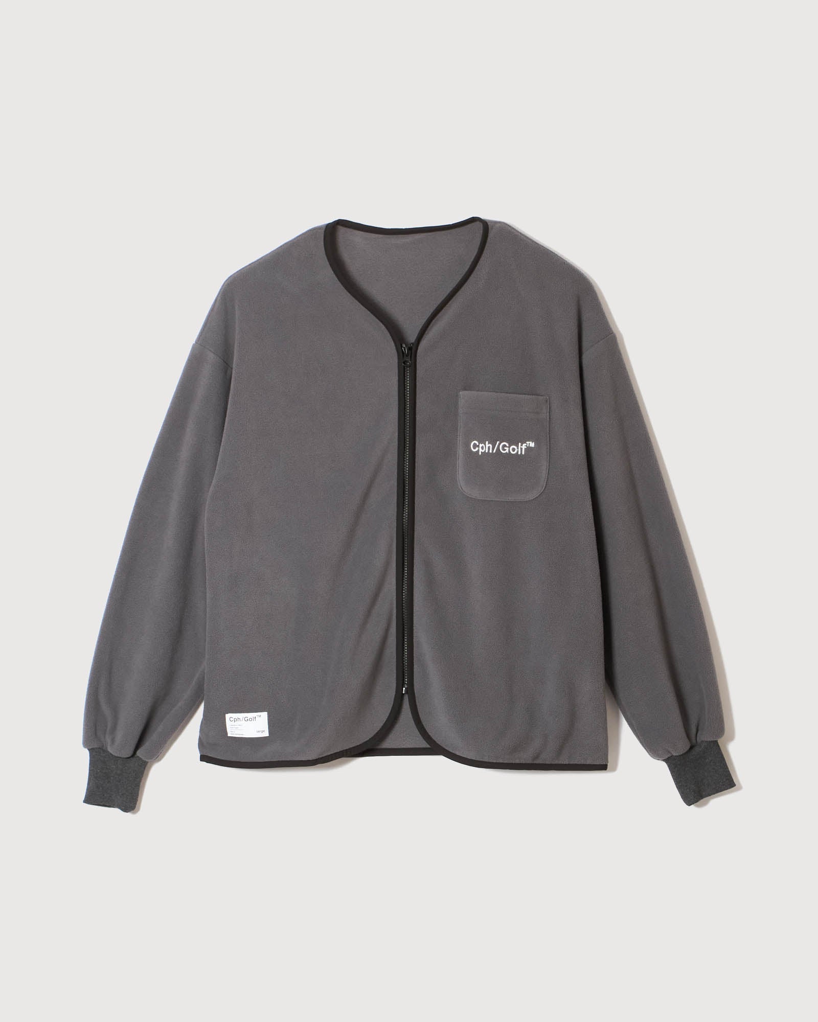 MICRO FLEECE NO COLLAR JACKET - GRAY - – Cph/Golf™︎