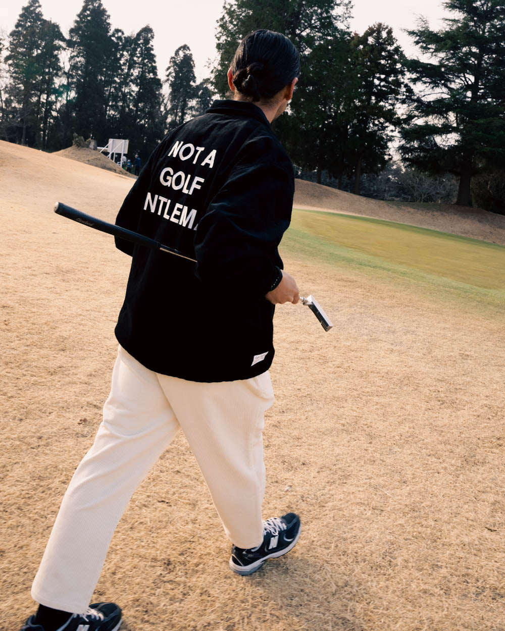 GENTLEMAN CORDUROY COACH JACKET - BLACK - – Cph/Golf™︎