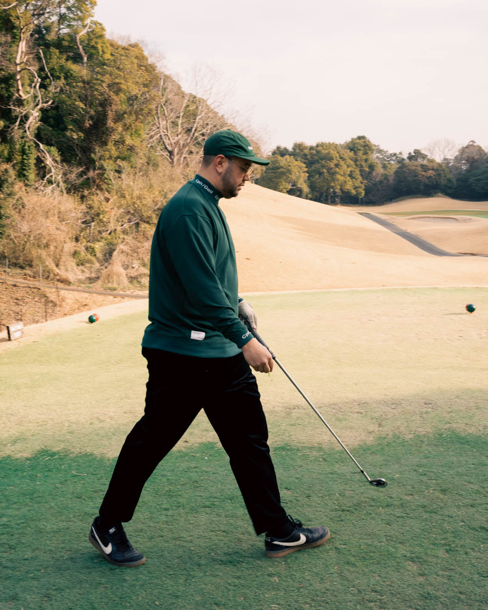 JACQUARD MOCK NECK LS TEE - GREEN - – Cph/Golf™︎