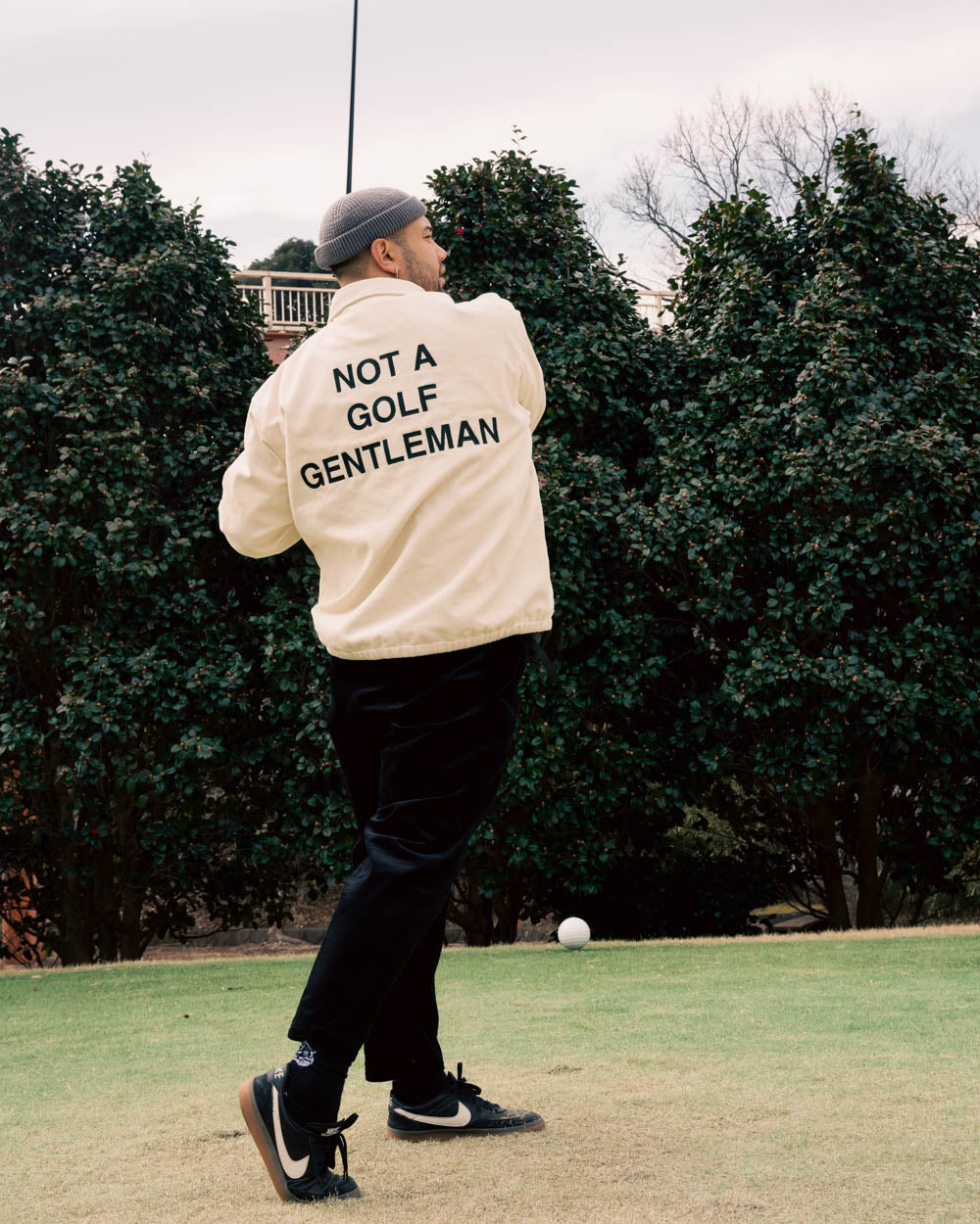 GENTLEMAN CORDUROY COACH JACKET - CREAM - – Cph/Golf™︎