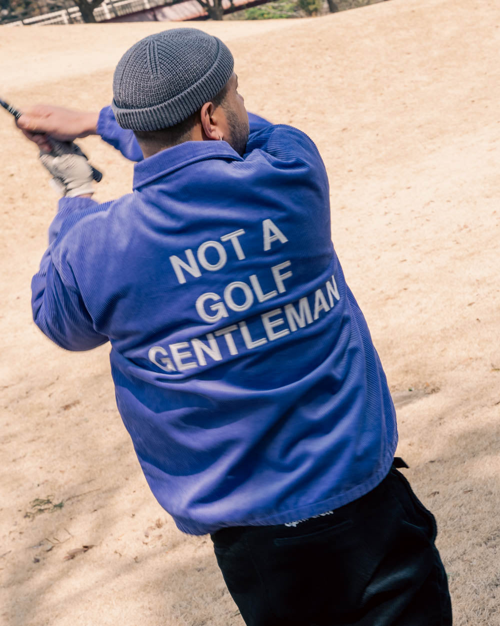 メンズウェア CPH GOLF GENTLEMAN CORDUROY COACH JACKET GENTLEMAN CORDUROY COACH JACKET - BLACK - – Cph/Golf™︎