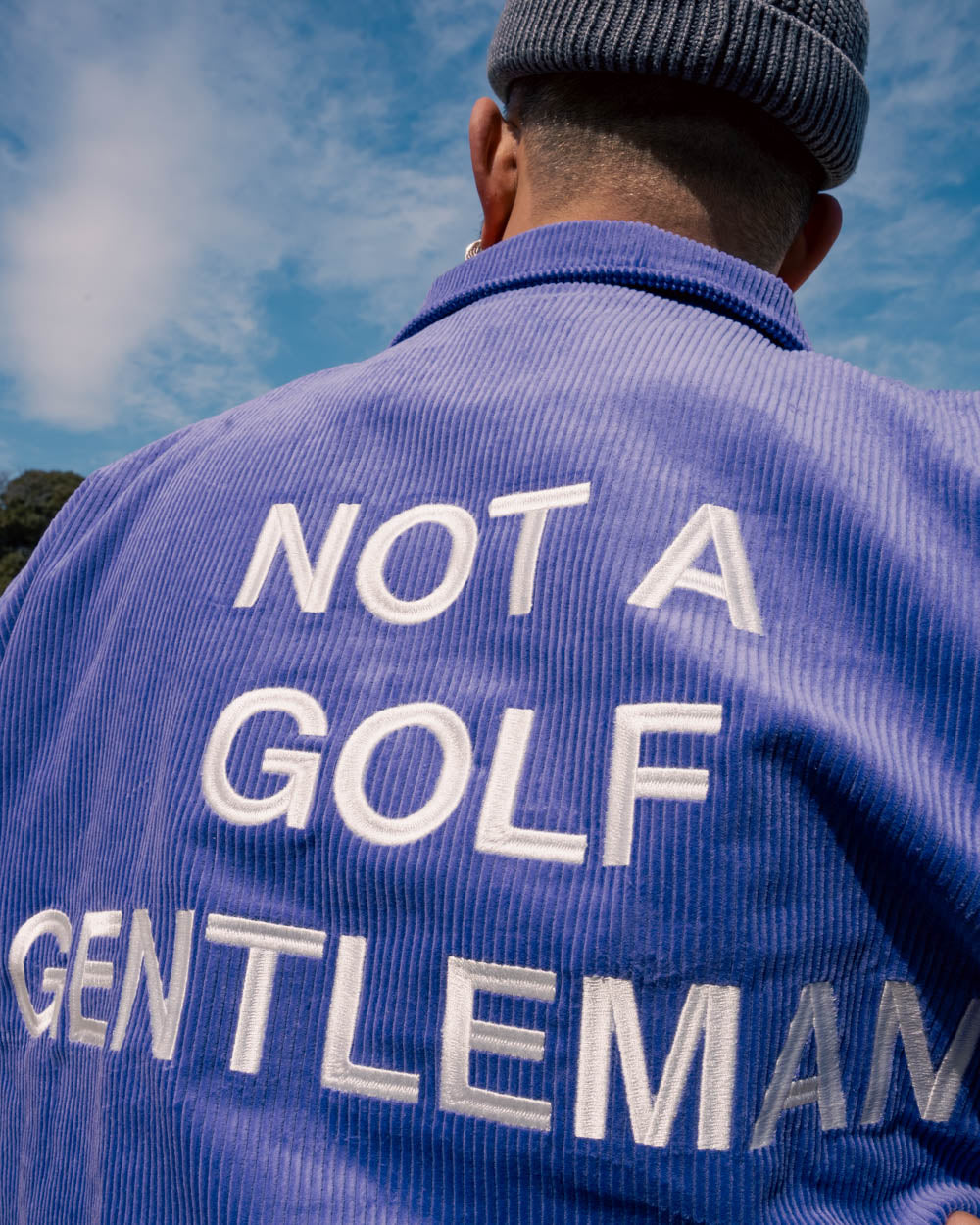 GENTLEMAN CORDUROY COACH JACKET - PURPLE - – Cph/Golf™︎