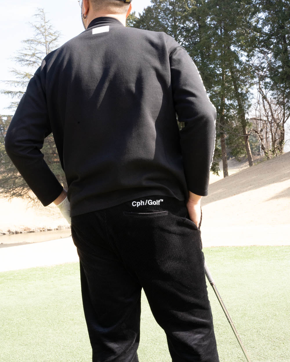 メンズウェア #JACQUARD MOCK NECK LS TEE - BLACK JACQUARD MOCK NECK LS TEE - BLACK - – Cph/Golf™︎