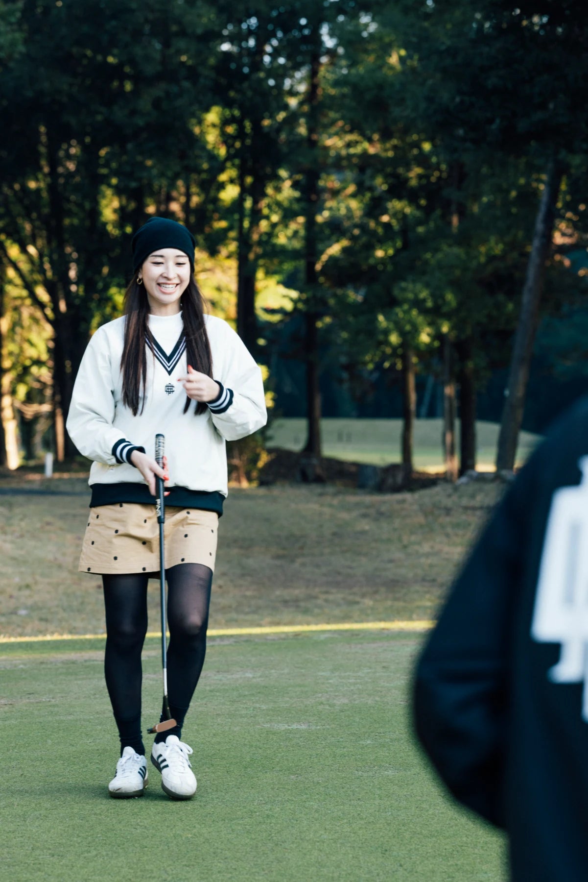 WOMEN]OVERLAP LOGO LS MOCK NECK TEE WHITE – Cph/Golf™︎