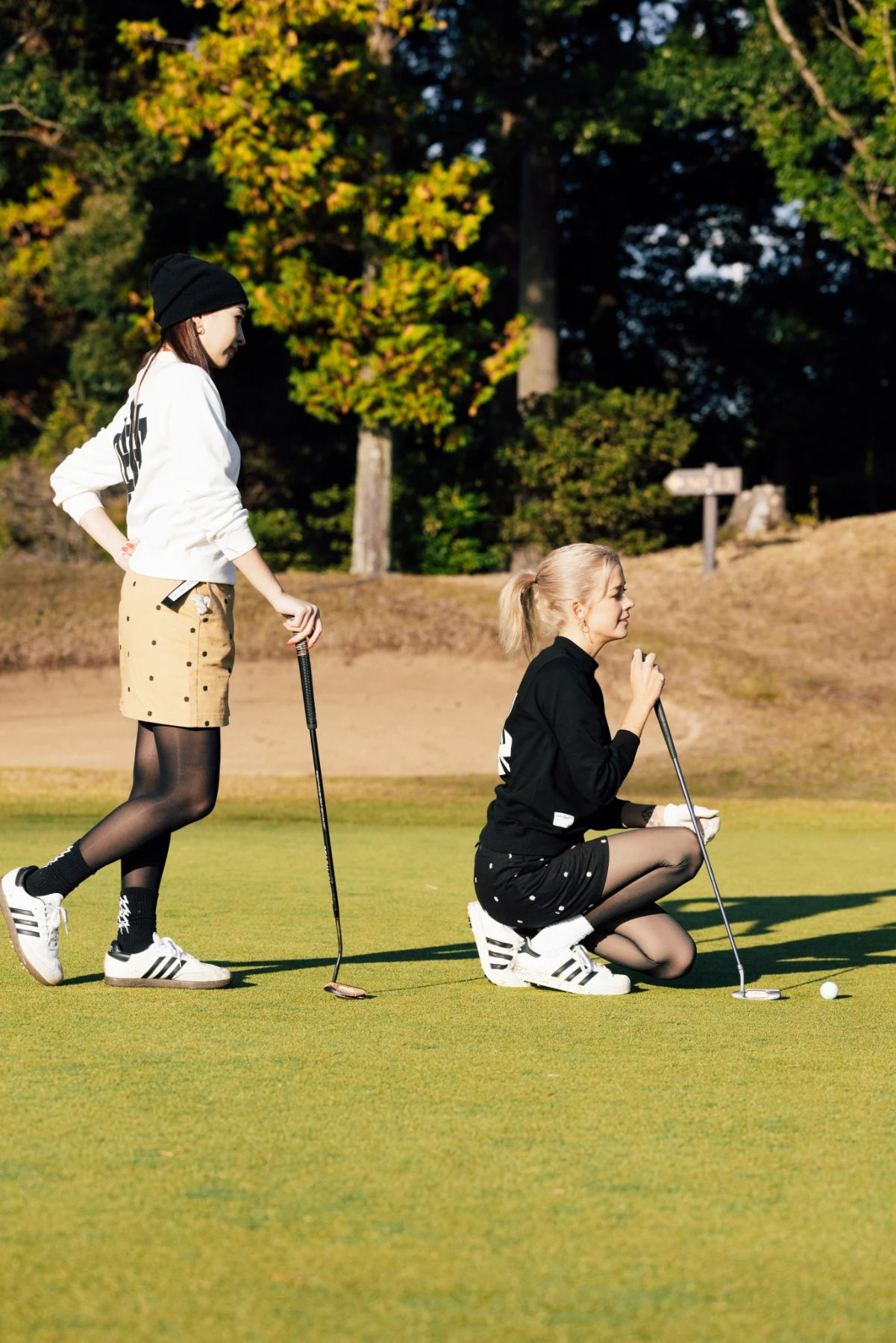 WOMEN]OVERLAP LOGO LS MOCK NECK TEE WHITE – Cph/Golf™︎