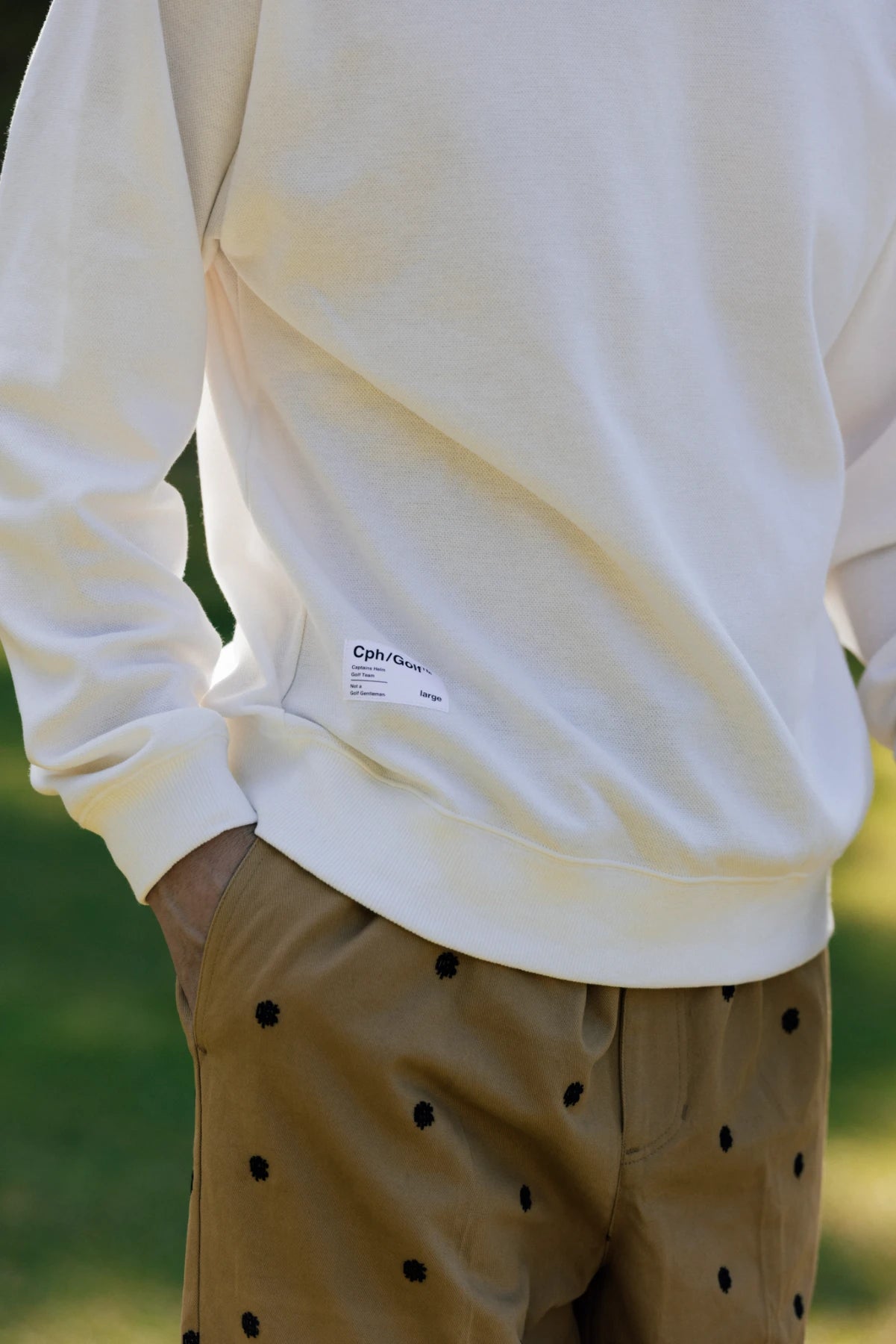 OVERLAP LOGO LS MOCK NECK TEE WHITE – Cph/Golf™︎