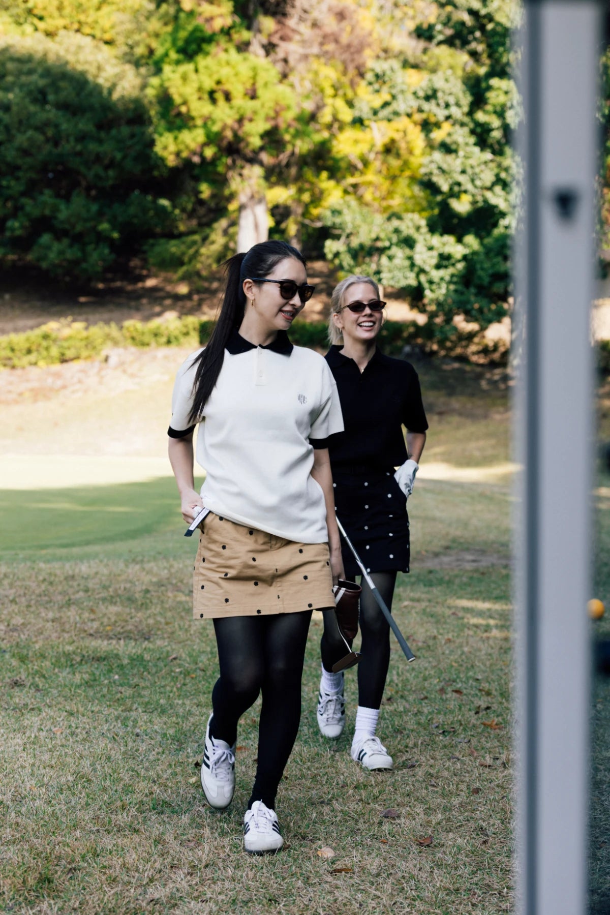 WOMEN]OVERLAP LOGO KNIT POLO WHITE – Cph/Golf™︎