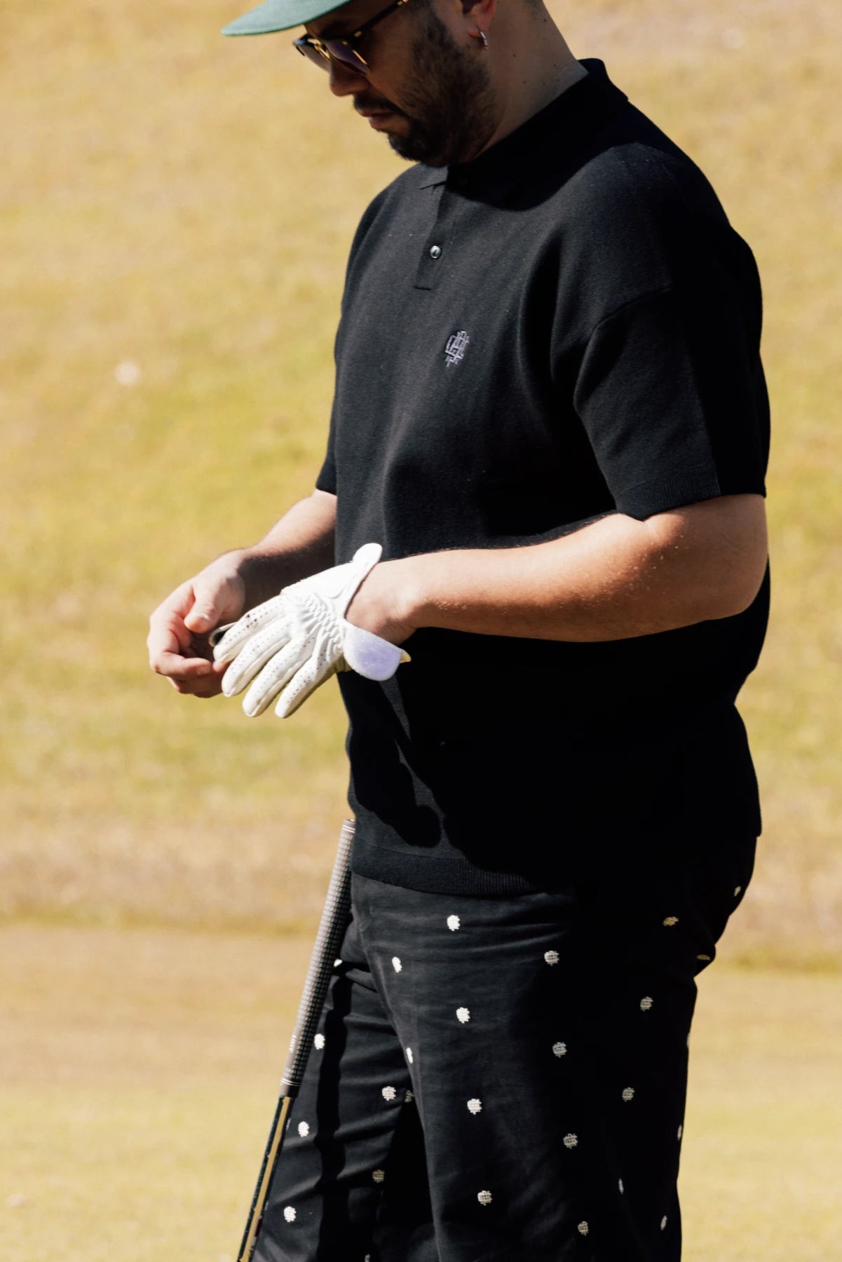 OVERLAP LOGO KNIT POLO BLACK – Cph/Golf™︎