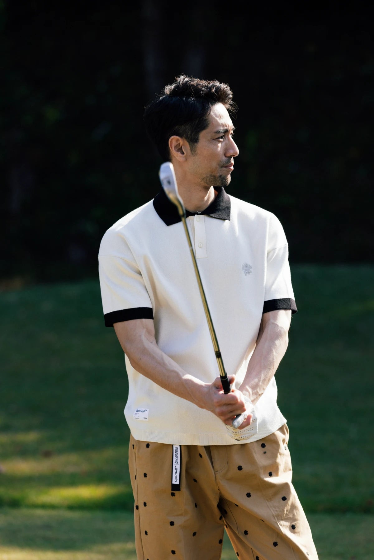 OVERLAP LOGO KNIT POLO WHITE – Cph/Golf™︎