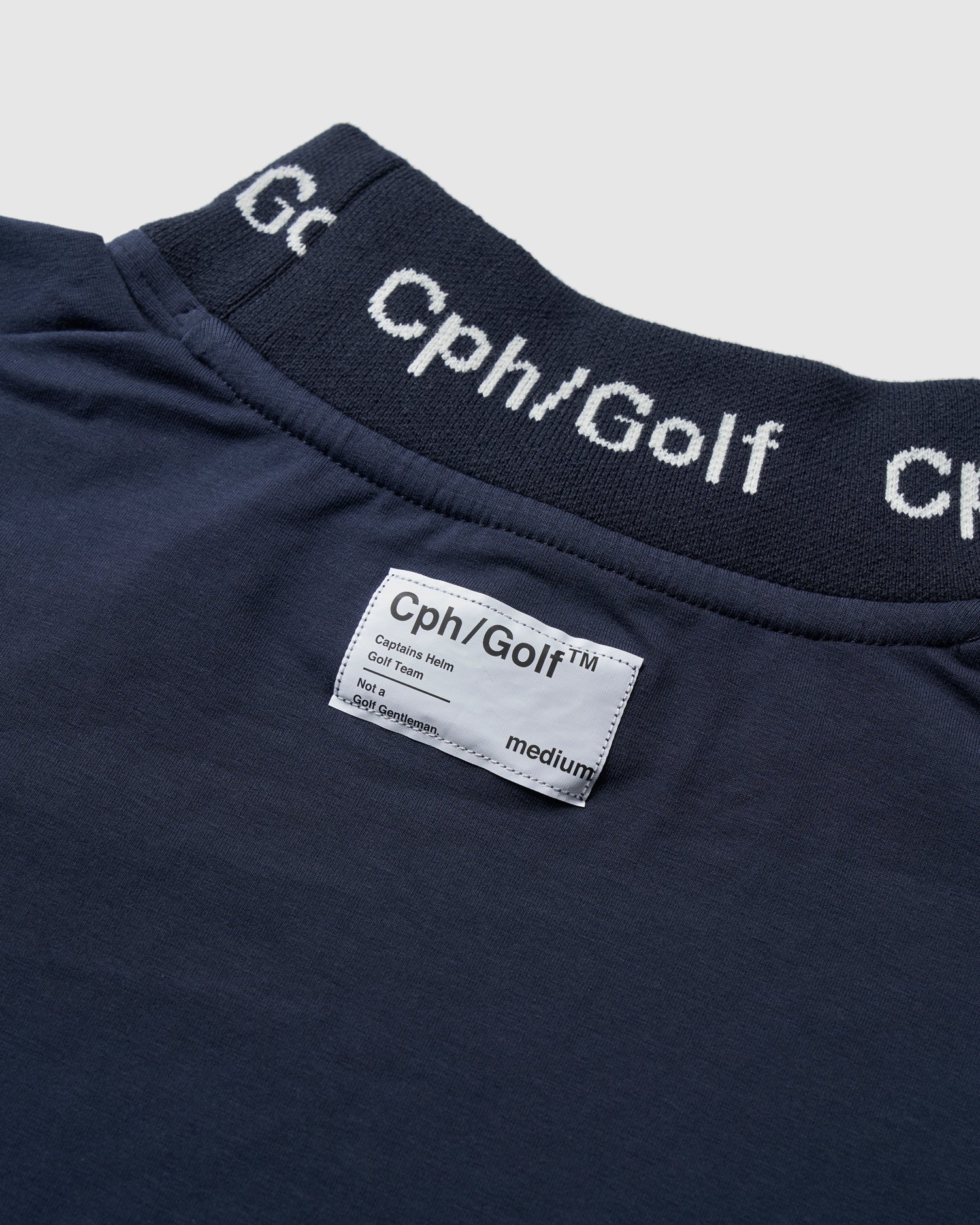 JACQUARD MOCK S/S TEE - NAVY - – Cph/Golf™︎