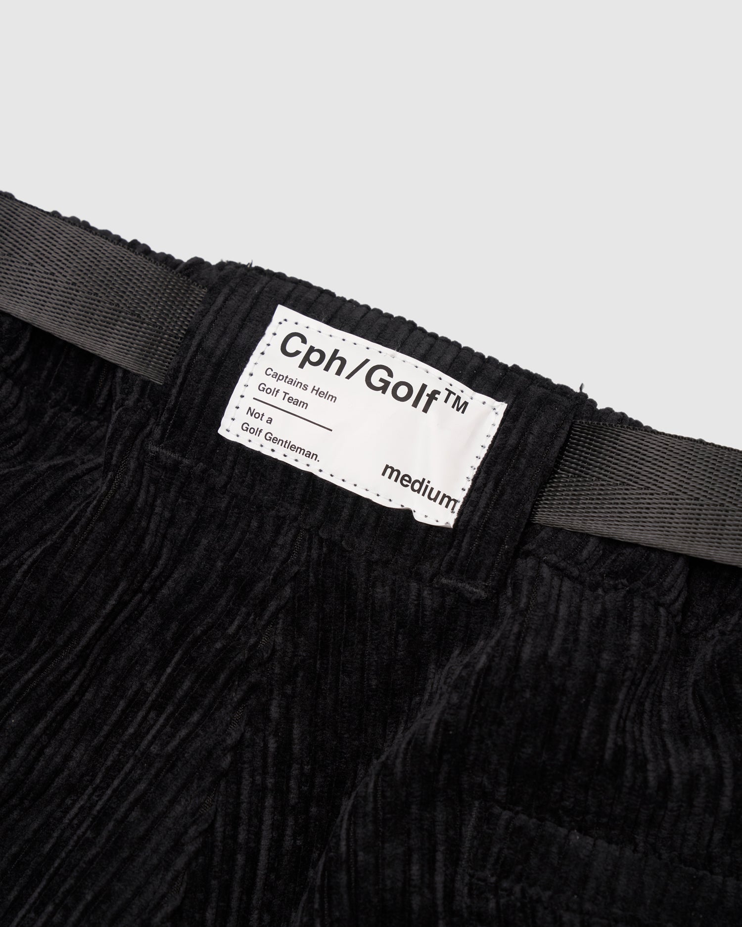 ADJUSTABLE CORDUROY SHORTS - BLACK - – Cph/Golf™︎