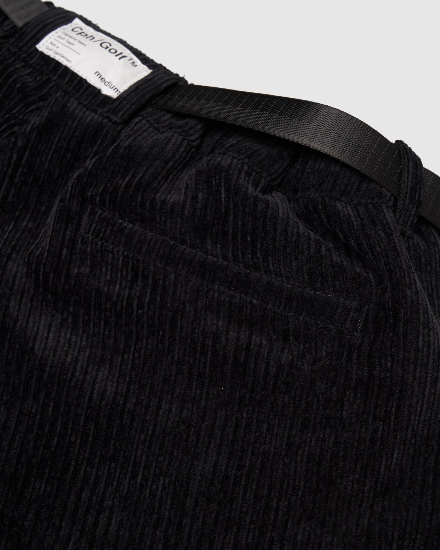 ADJUSTABLE CORDUROY SHORTS - BLACK - – Cph/Golf™︎