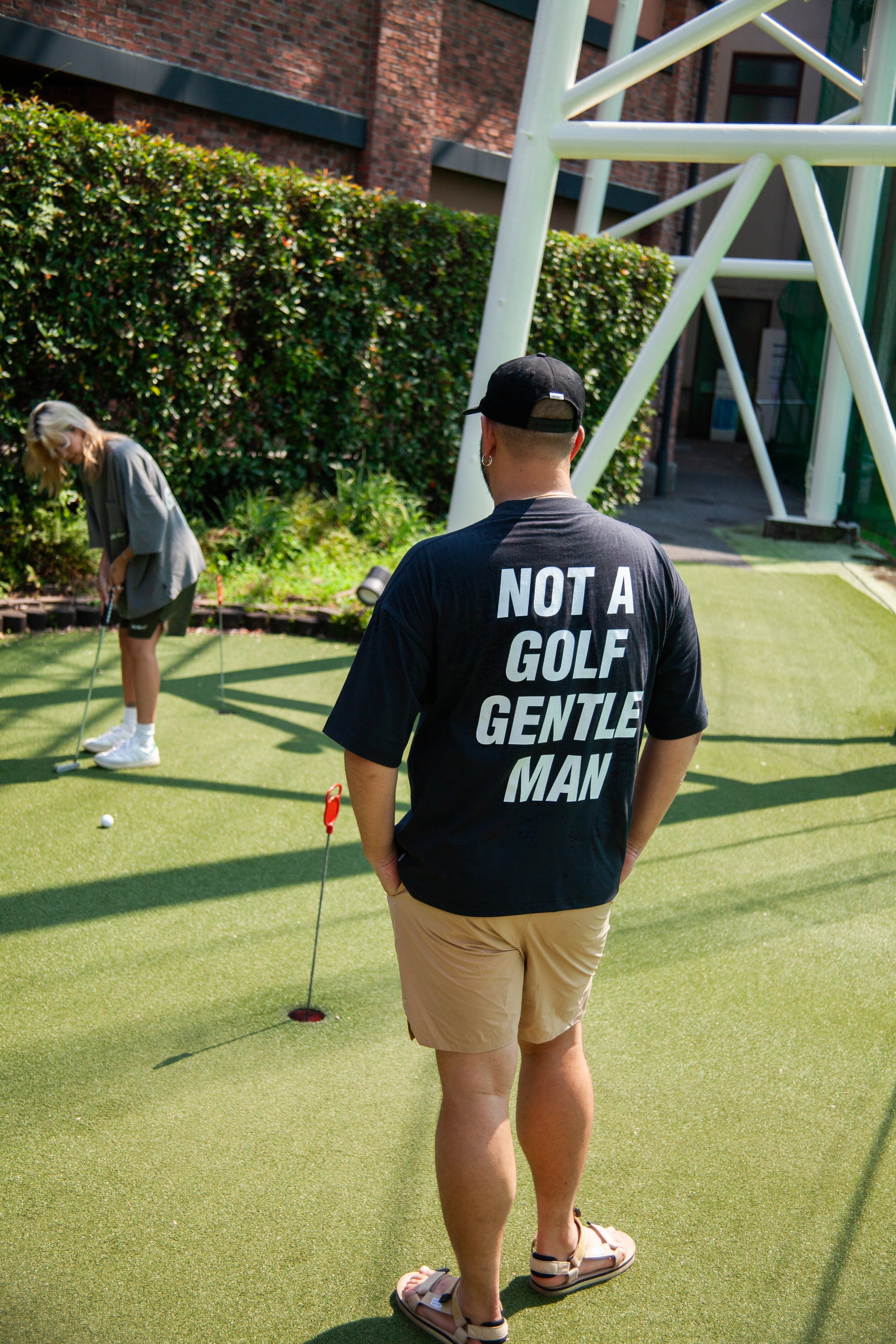 SIDE SLIT ADJUSTABLE SHORTS BEIGE – Cph/Golf™︎