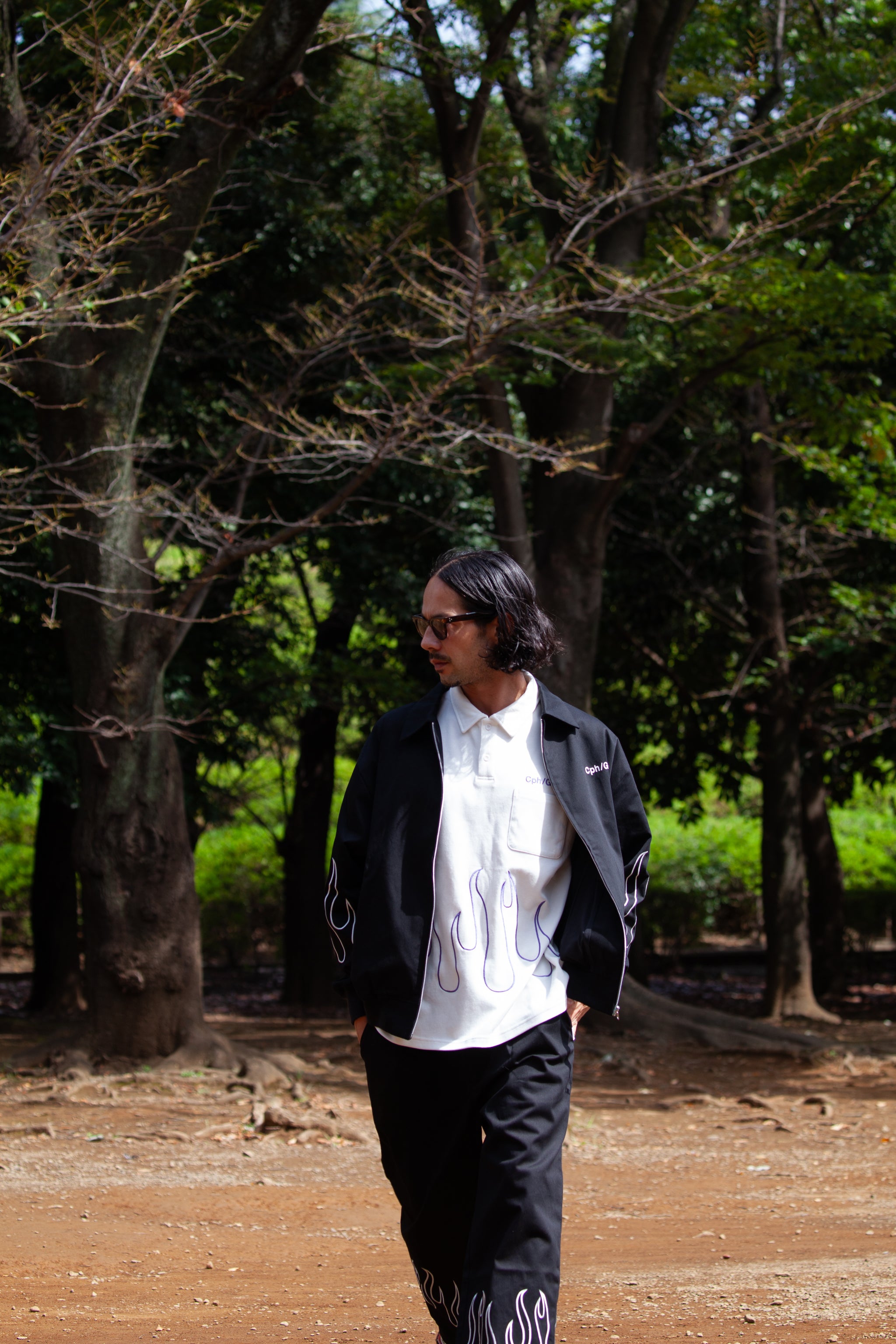 cph/golf FIRE SS POLO ホワイト　Mサイズ　新作 FIRE SS POLO WHITE – Cph/Golf™︎