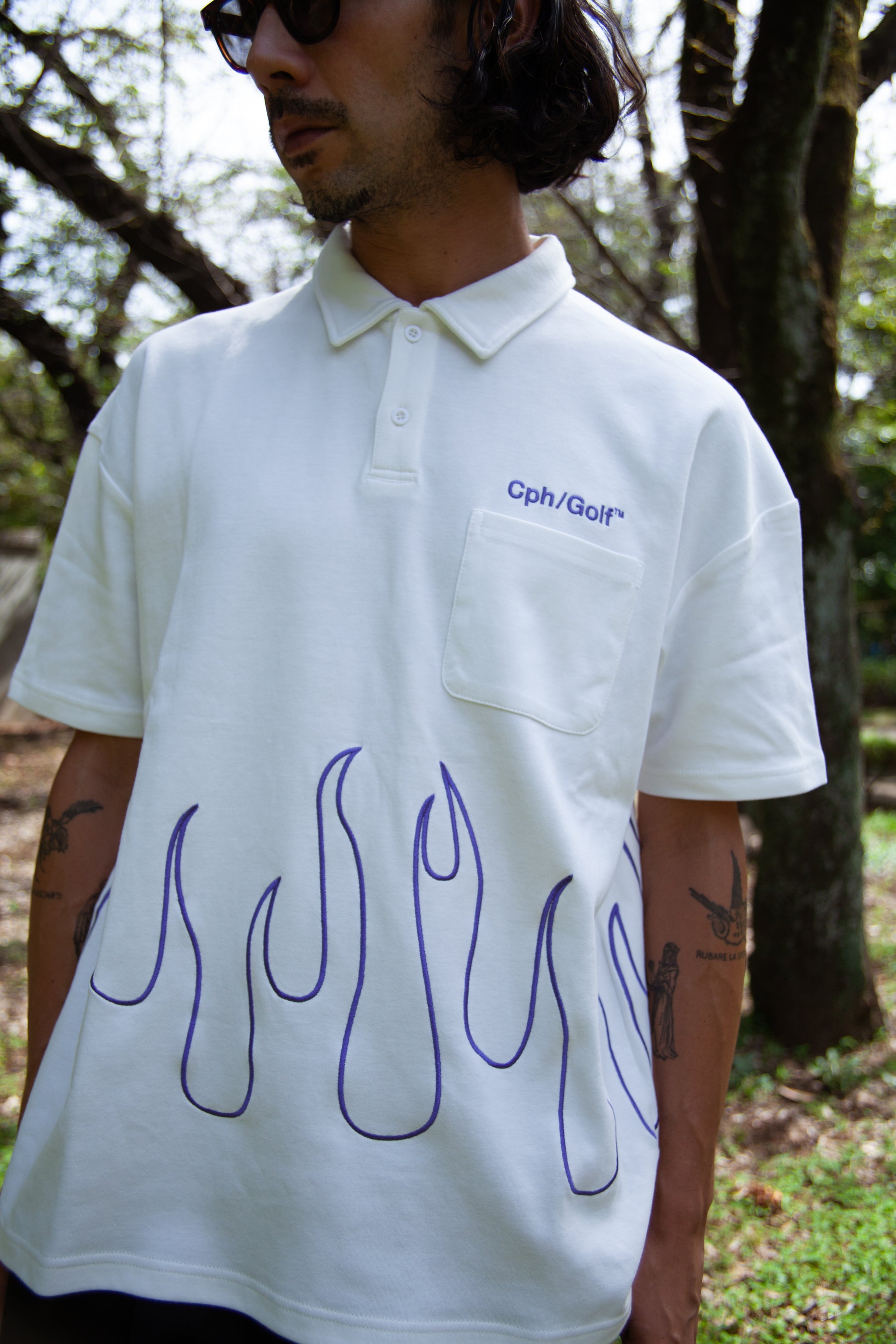 FIRE SS POLO WHITE – Cph/Golf™︎