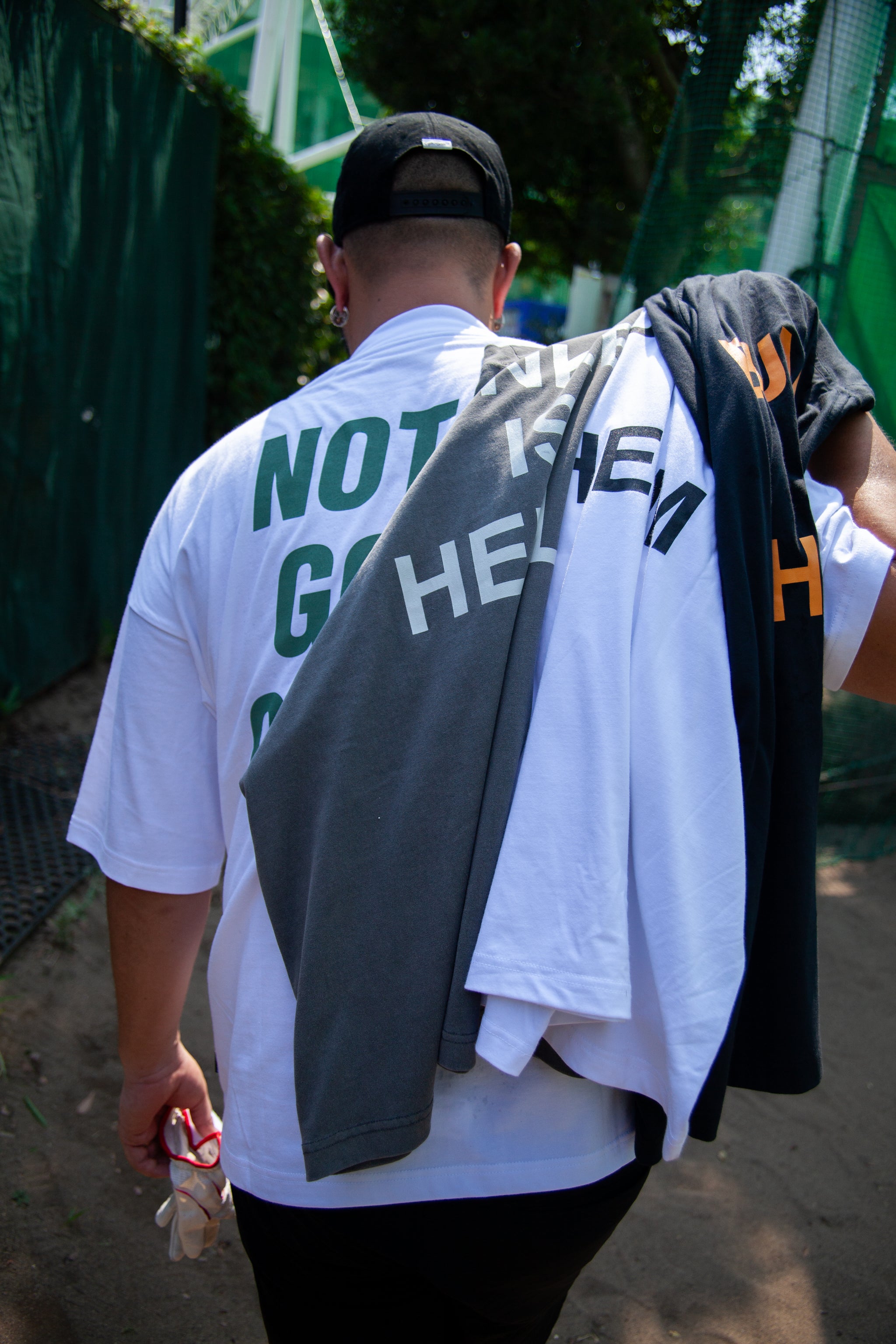 SHELTECH × Cph Golf #FRONT POCKET GENTLEMAN MOCK NECK TEE WHITE