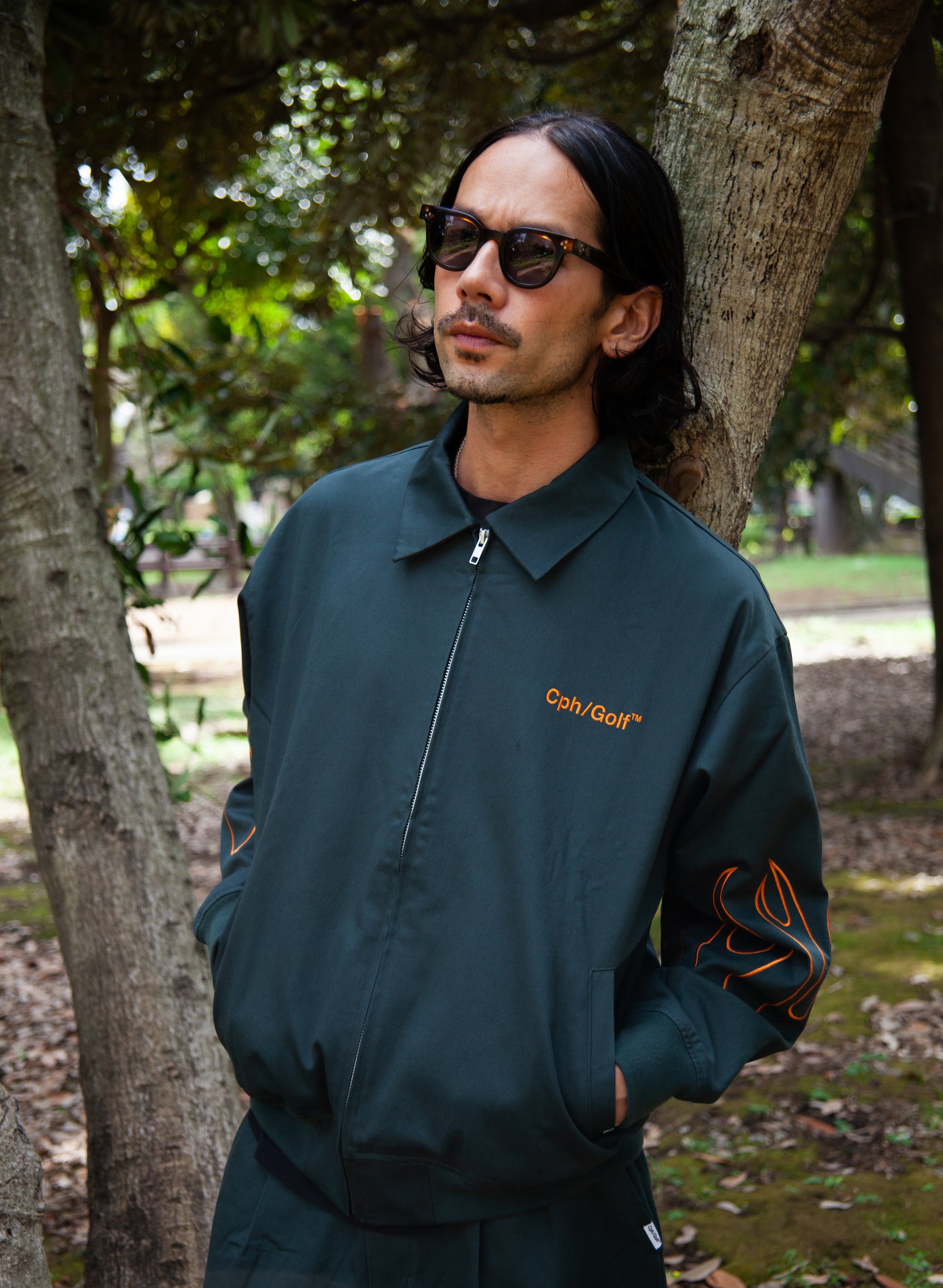 FIRE SLEEVE COTTON TRACK BLOUSON GREEN – Cph/Golf™︎