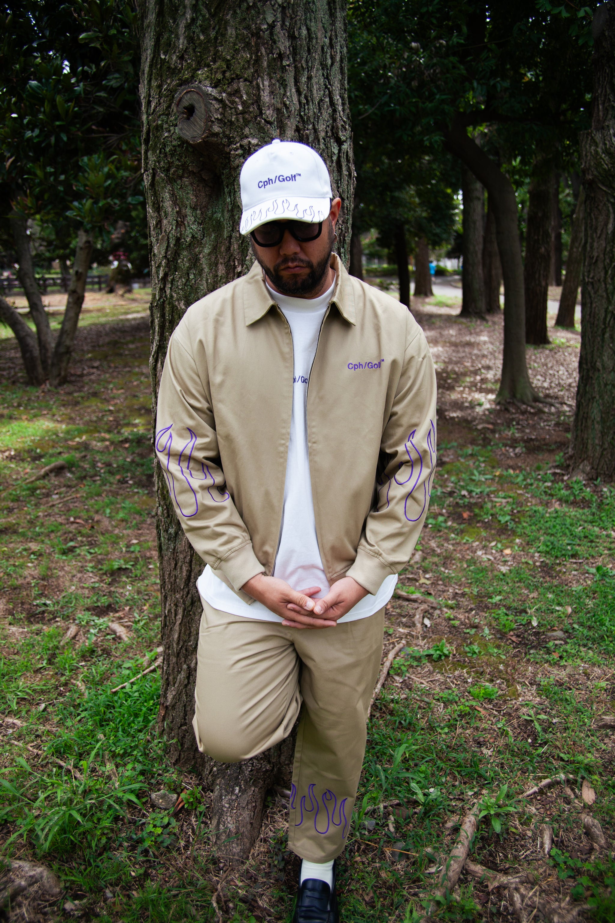 FIRE SLEEVE COTTON TRACK BLOUSON BEIGE – Cph/Golf™︎