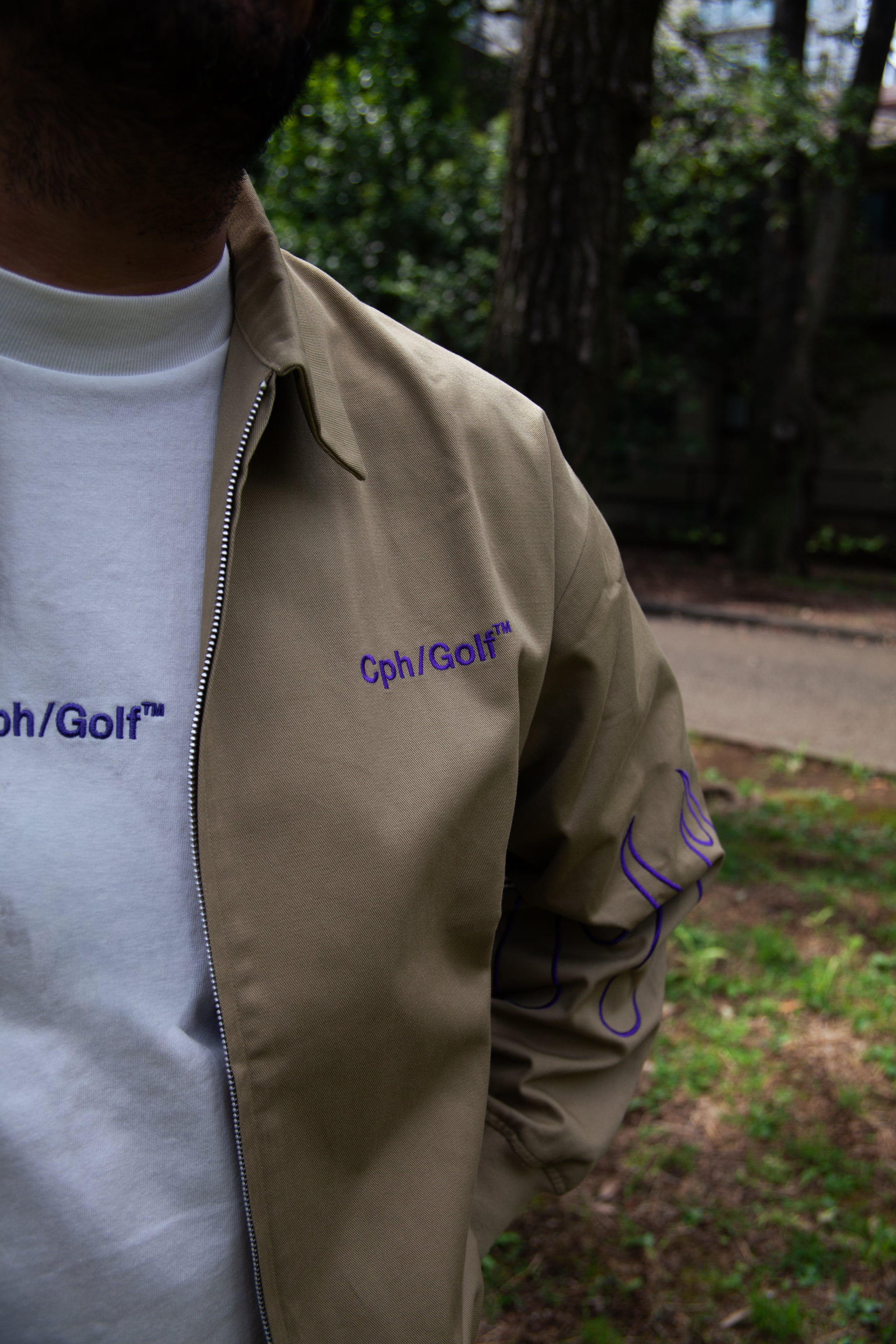 FIRE SLEEVE SS MOCK NECK TEE WHITE – Cph/Golf™︎