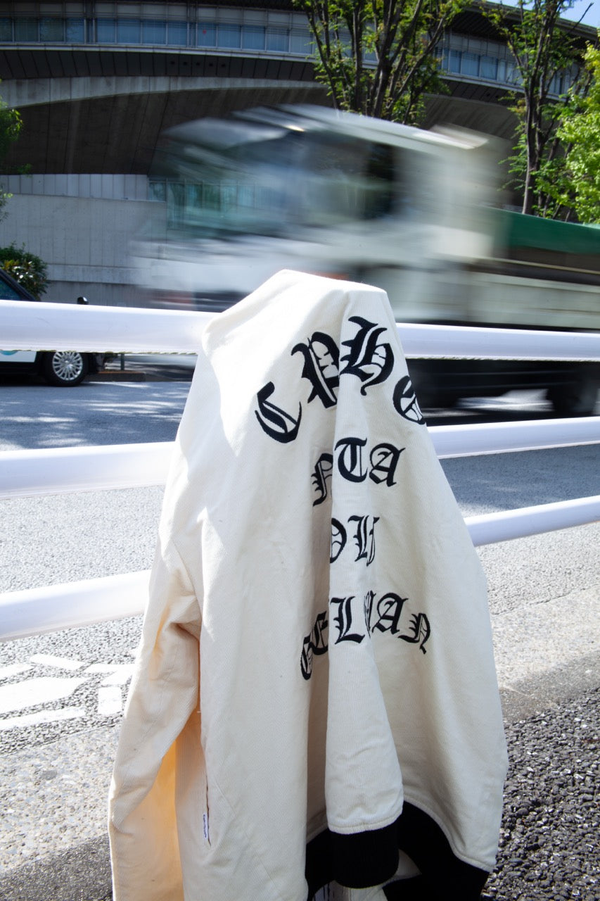 OLD ENGLISH LOGO STADIUM JACKET WHITE – Cph/Golf™︎
