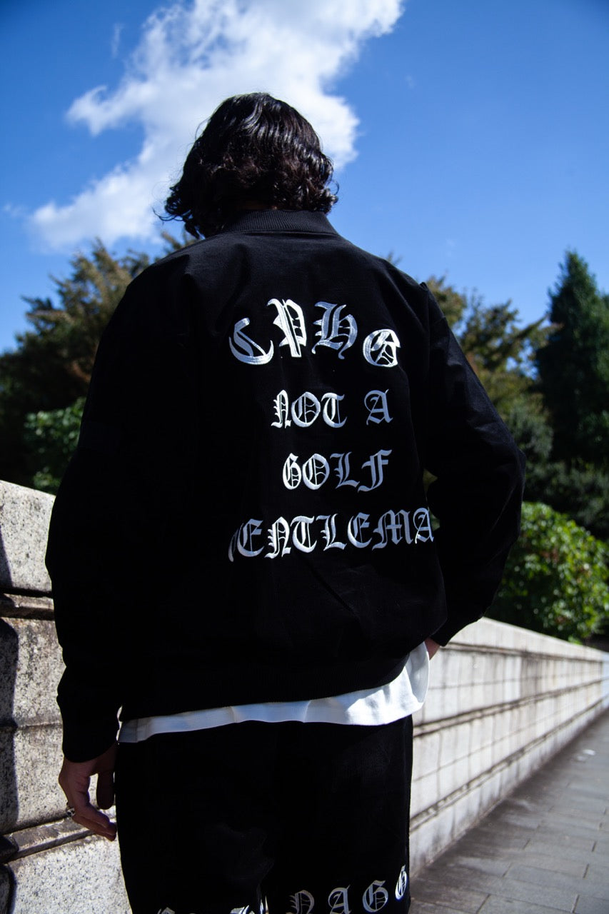 OLD ENGLISH LOGO STADIUM JACKET BLACK – Cph/Golf™︎