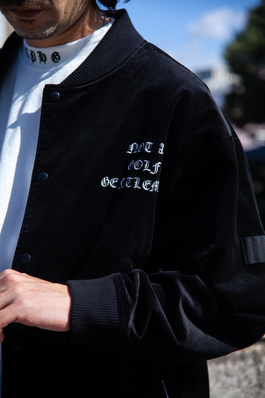 OLD ENGLISH LOGO STADIUM JACKET BLACK – Cph/Golf™︎