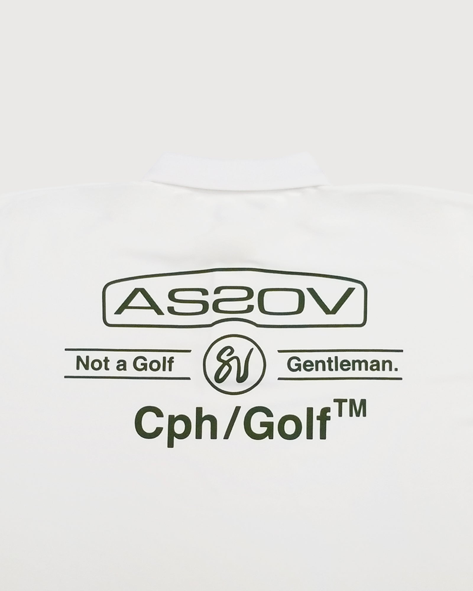 AS2OV × Cph/Golf™ #OVERSIZED S/S POLO - WHITE - – Cph/Golf™︎