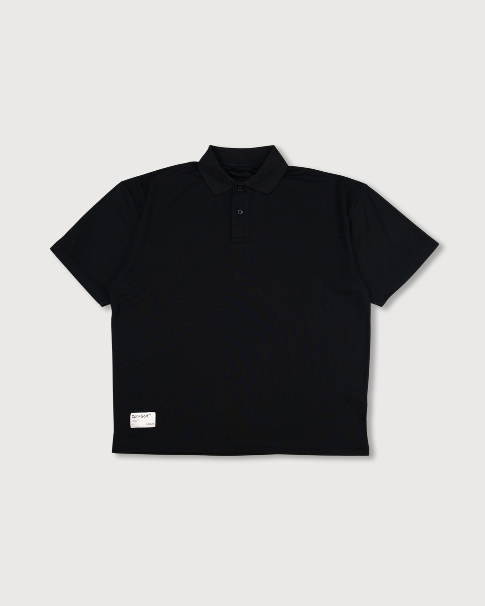 AS2OV × Cph/Golf™ #OVERSIZED S/S POLO - BLACK - – Cph/Golf™︎
