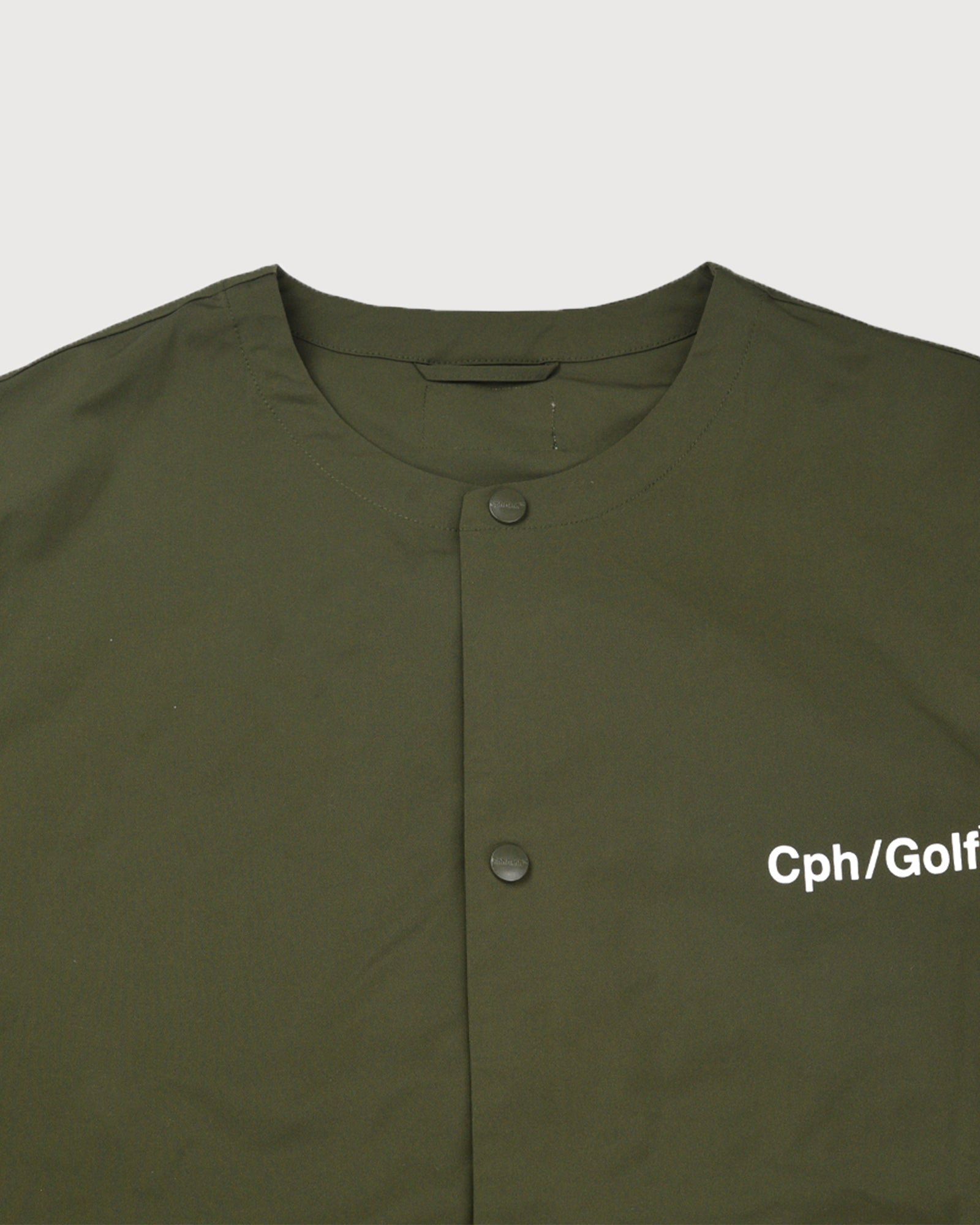 AS2OV × Cph/Golf™ #DETACHABLE VEST NO COLLAR JACKET - KHAKI